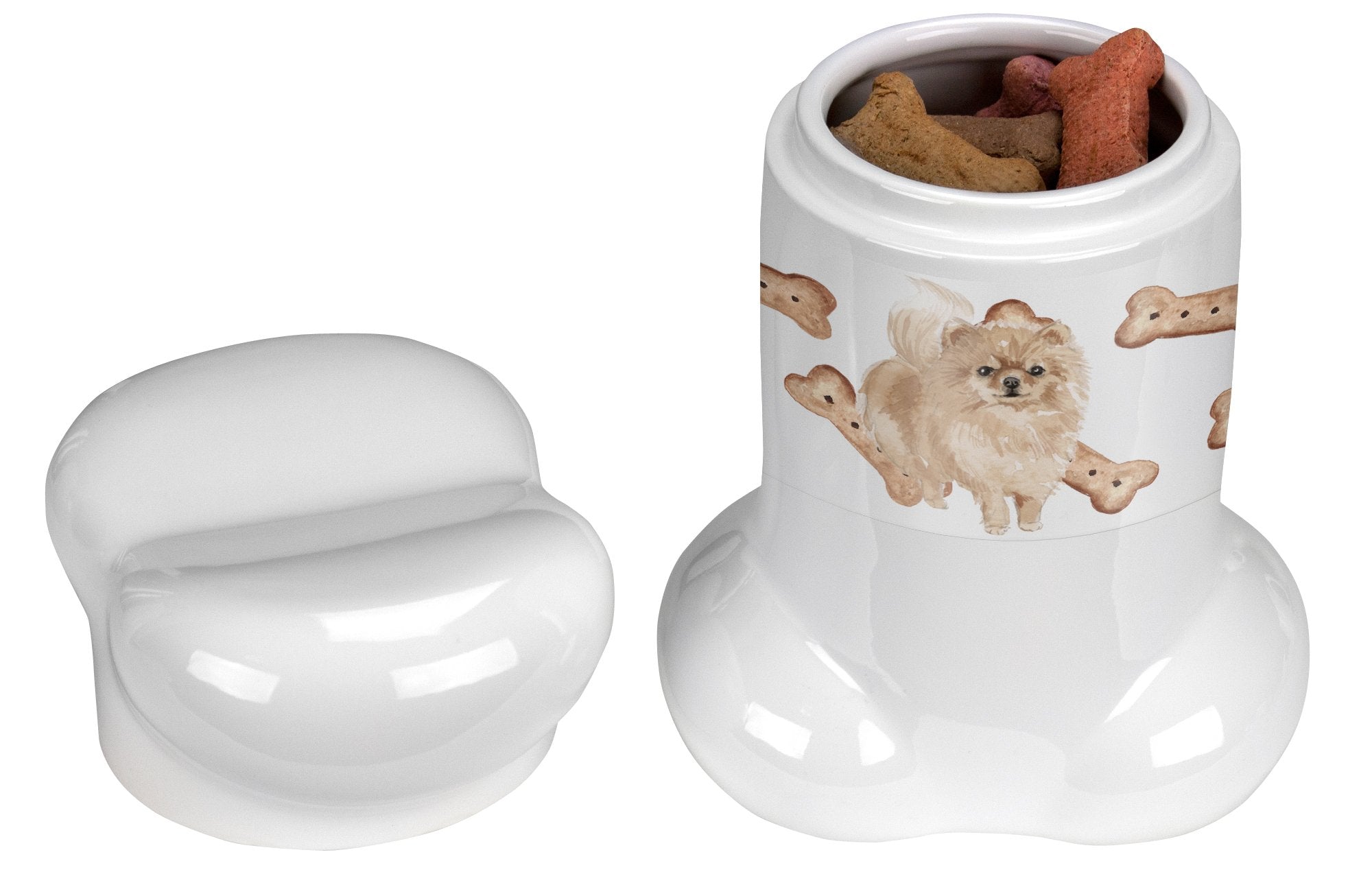 Pomeranian Bone Shaped Treat Jar CK2361BSTJ by Caroline's Treasures