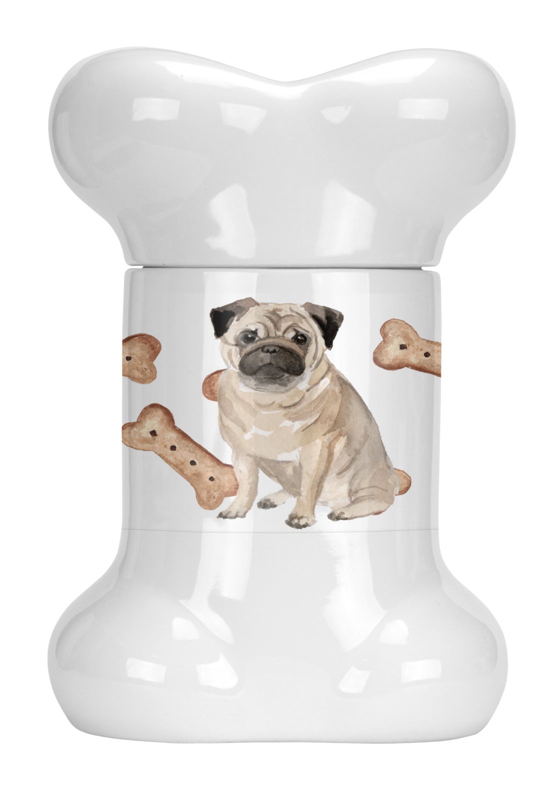 Fawn Pug #2 Bone Shaped Treat Jar CK2362BSTJ by Caroline&#39;s Treasures