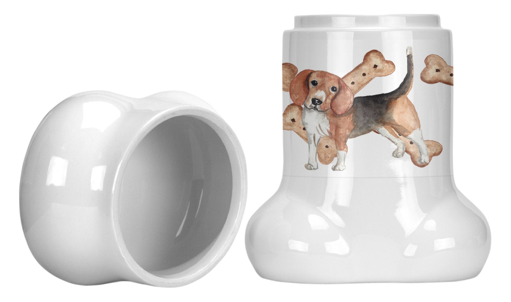 Beagle Puppy Bone Shaped Treat Jar CK2367BSTJ by Caroline's Treasures