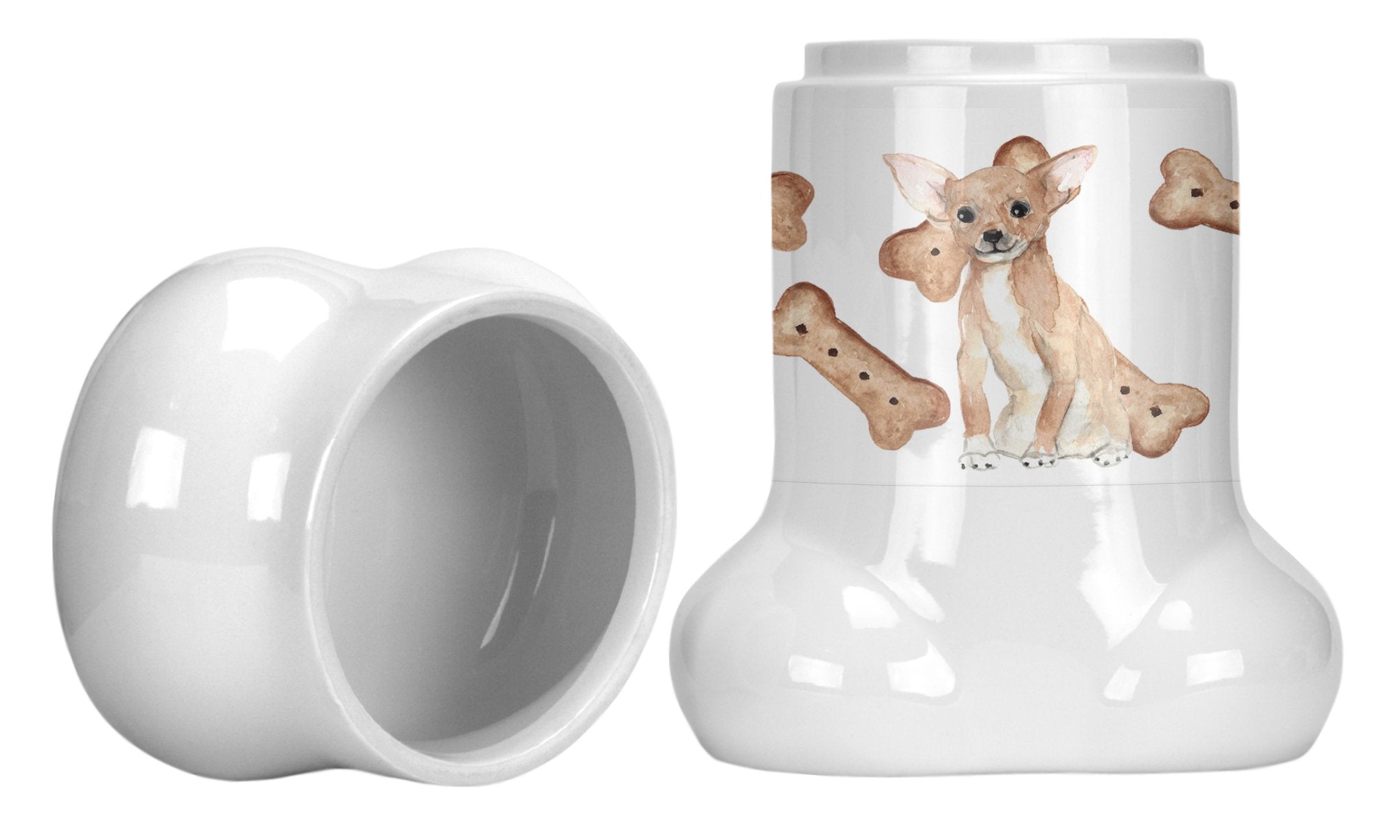 Chihuahua Puppy Bone Shaped Treat Jar CK2369BSTJ by Caroline's Treasures