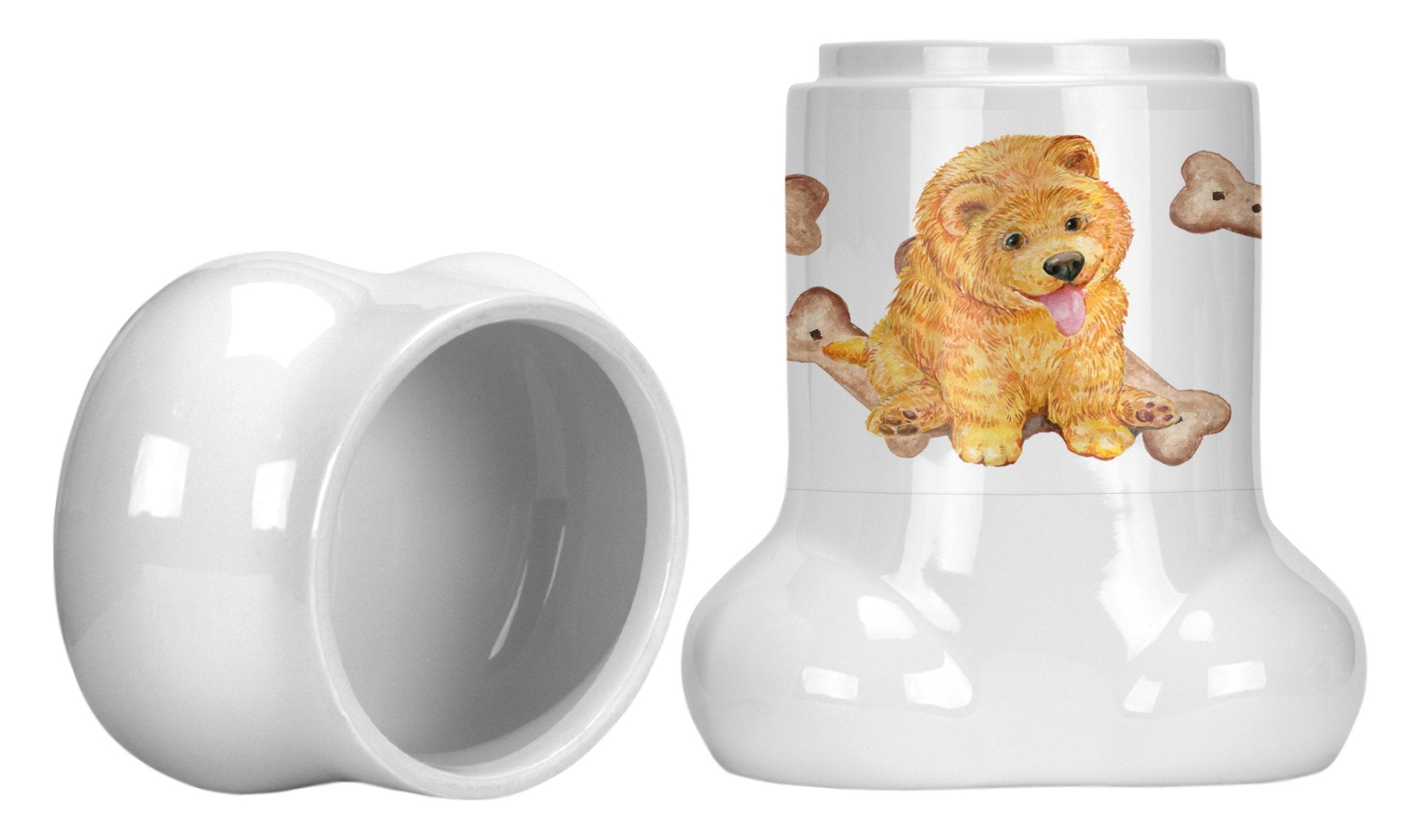 Chow Chow Puppy Bone Shaped Treat Jar CK2371BSTJ by Caroline's Treasures