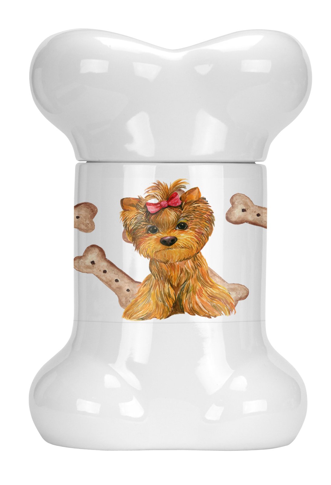 Yorkie Puppy Bone Shaped Treat Jar CK2374BSTJ by Caroline's Treasures