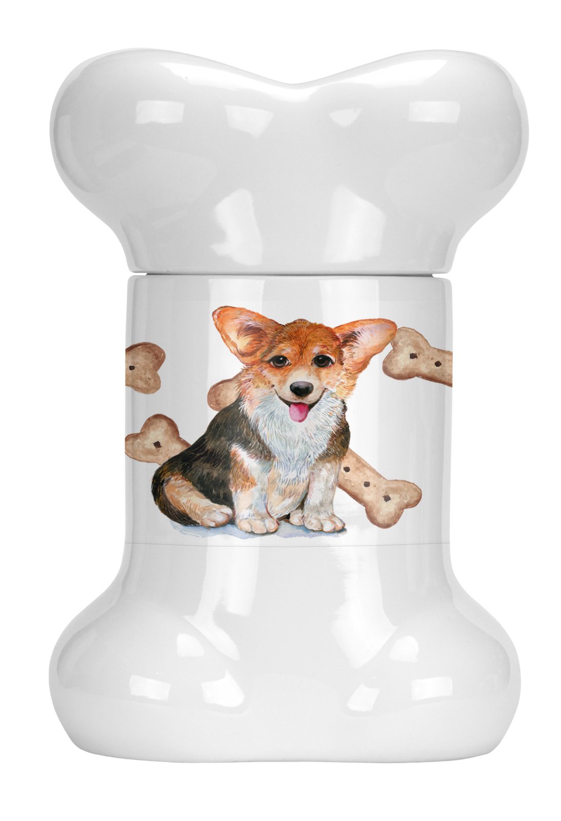 Corgi Puppy Bone Shaped Treat Jar CK2378BSTJ by Caroline&#39;s Treasures