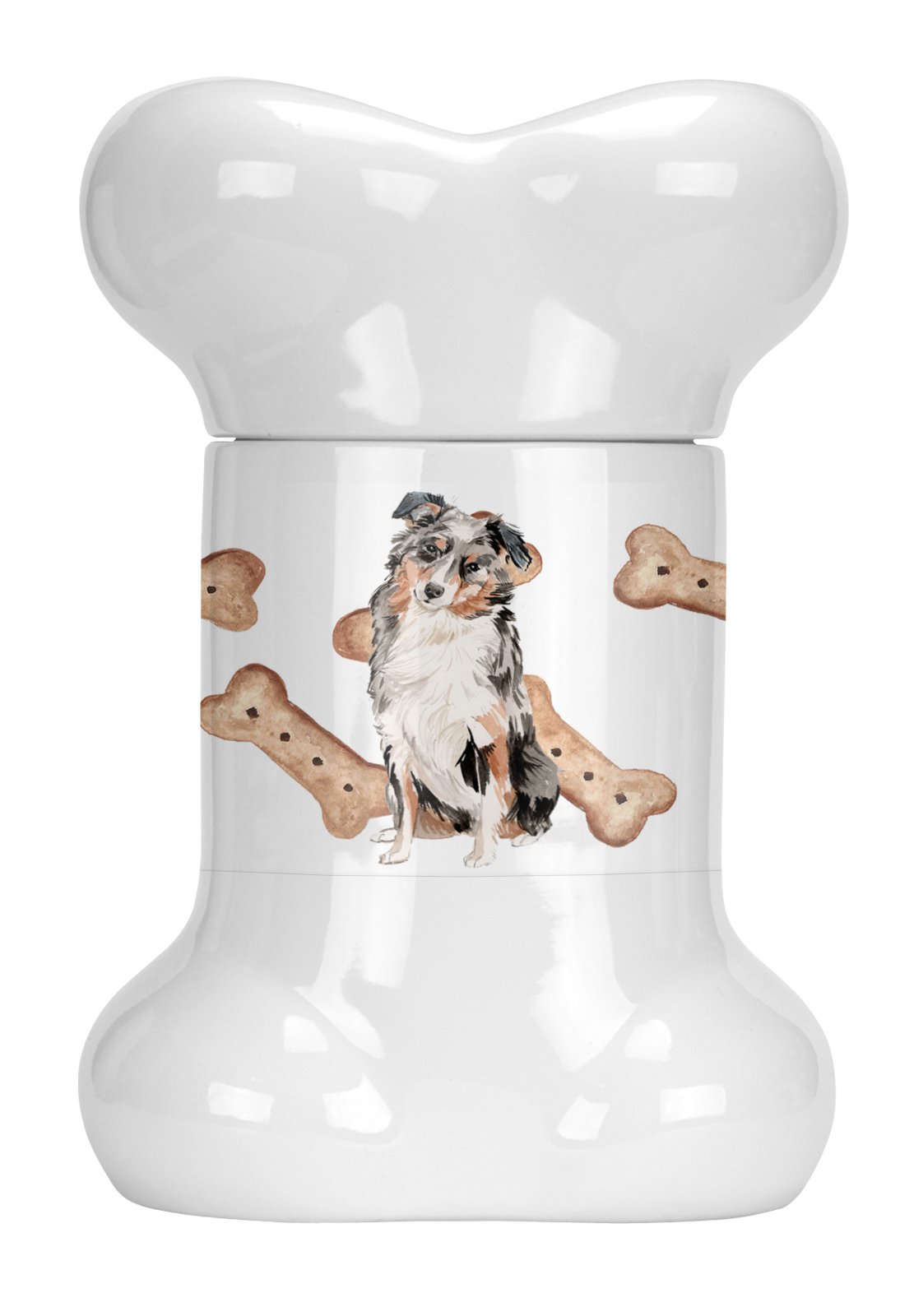 Australian Shepherd Bone Shaped Treat Jar CK2385BSTJ by Caroline's Treasures