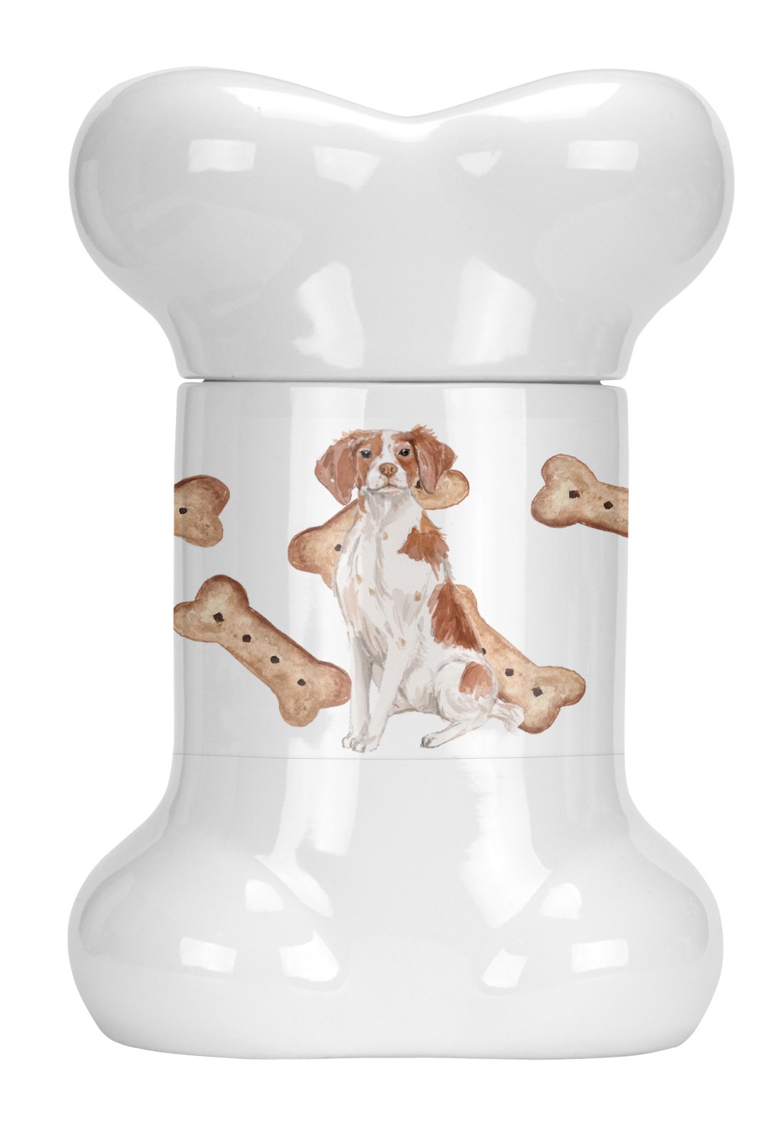 Brittany Spaniel Bone Shaped Treat Jar CK2387BSTJ by Caroline's Treasures