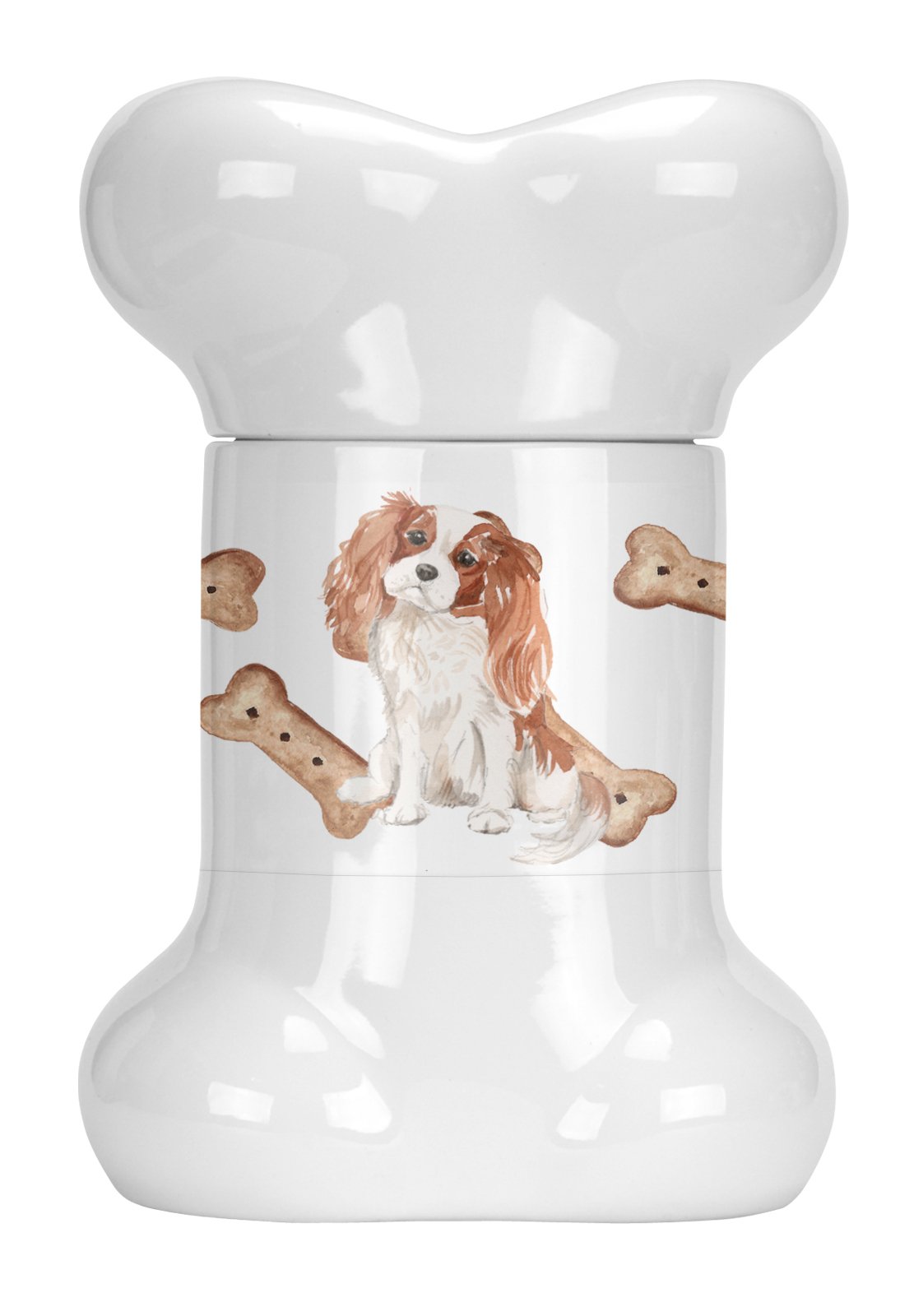 Cavalier King Charles Spaniel Blenheim Bone Shaped Treat Jar CK2389BSTJ by Caroline&#39;s Treasures