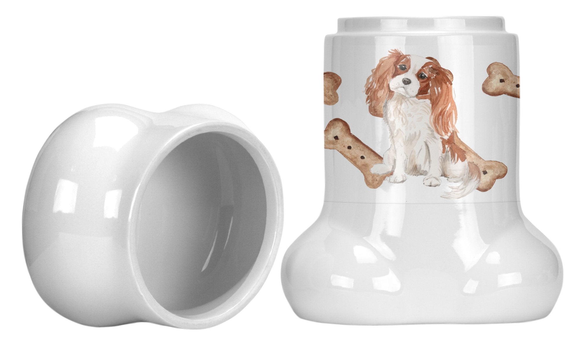 Cavalier King Charles Spaniel Blenheim Bone Shaped Treat Jar CK2389BSTJ by Caroline's Treasures