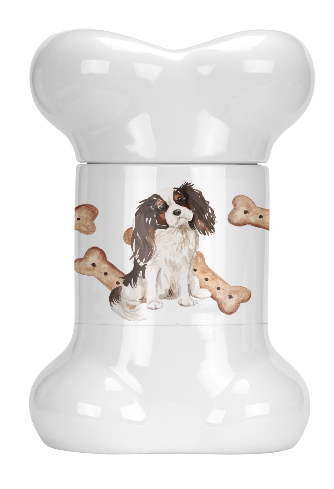 Cavalier King Charles Spaniel Tricolor Bone Shaped Treat Jar CK2391BSTJ by Caroline&#39;s Treasures