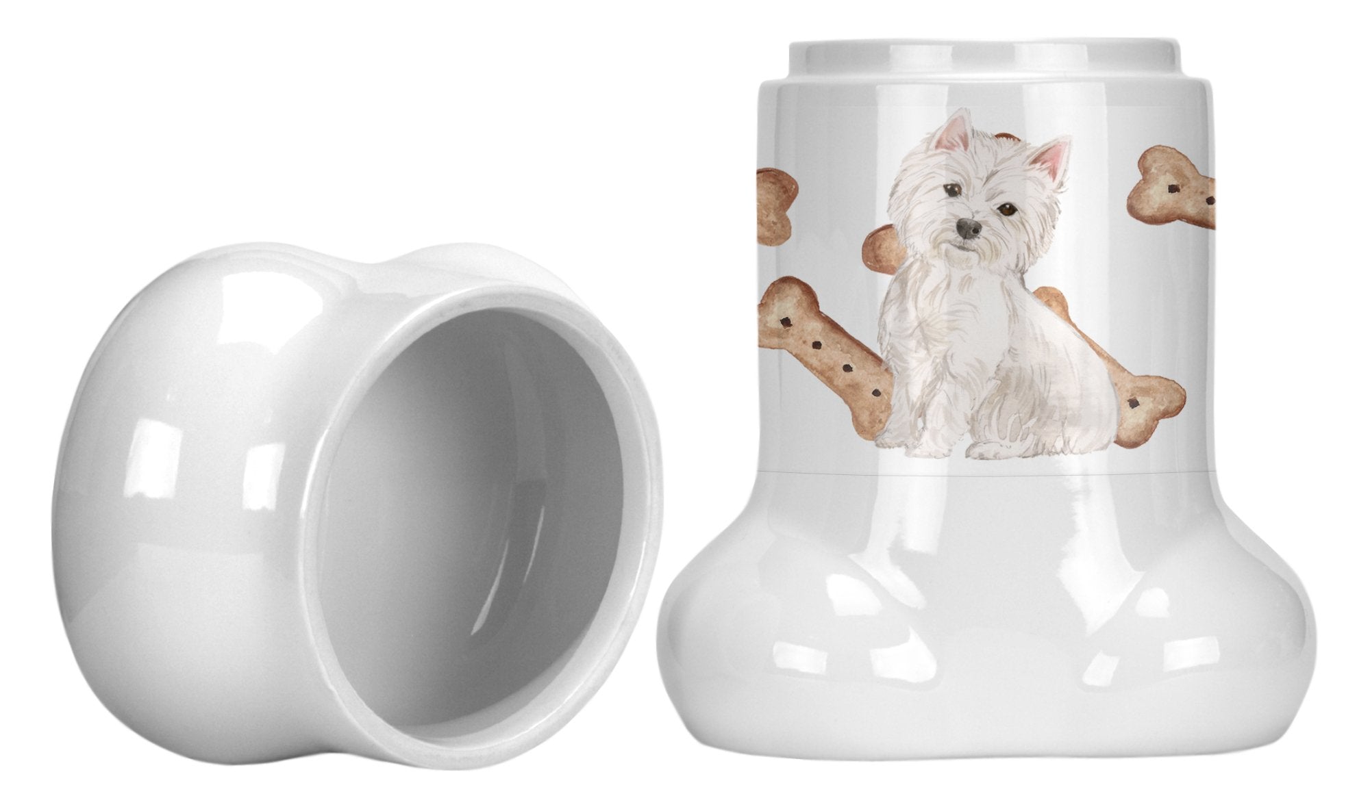 Westie Highland White Terrier Bone Shaped Treat Jar CK2392BSTJ by Caroline's Treasures