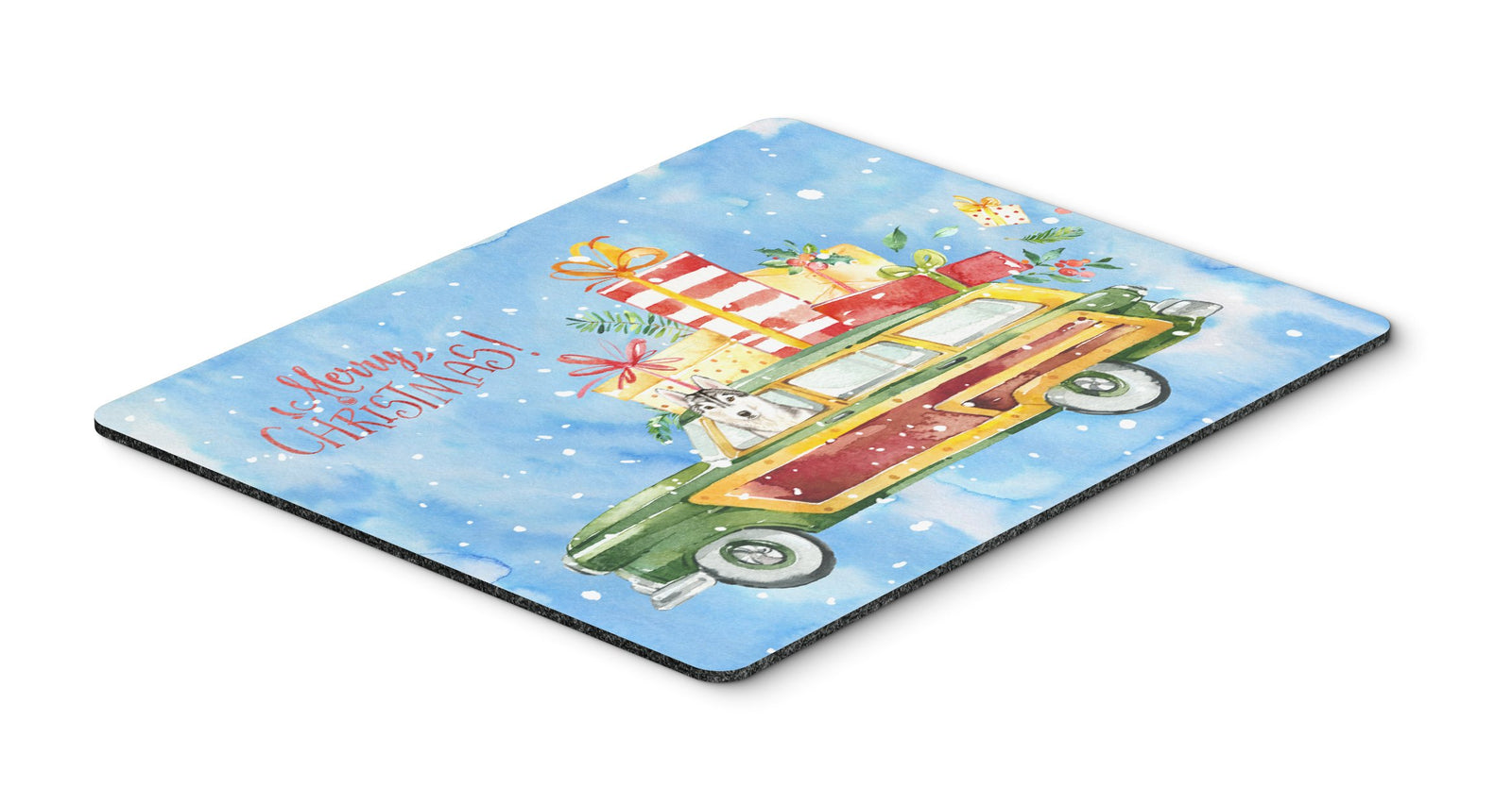 Merry Christmas Siberian Husky Mouse Pad, Hot Pad or Trivet CK2424MP by Caroline's Treasures