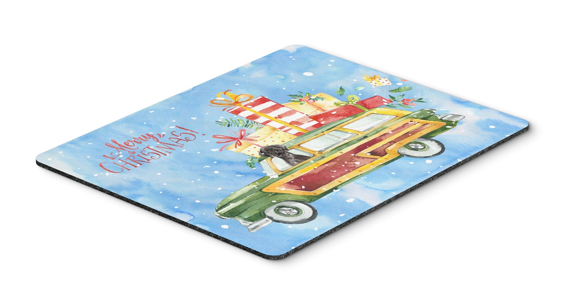 Merry Christmas Black Labrador Retriever Mouse Pad, Hot Pad or Trivet CK2435MP by Caroline's Treasures