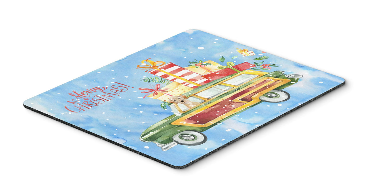 Merry Christmas Yellow Labrador Retriever Mouse Pad, Hot Pad or Trivet CK2439MP by Caroline&#39;s Treasures