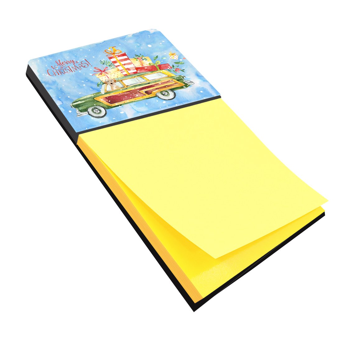 Merry Christmas Yellow Labrador Retriever Sticky Note Holder CK2439SN by Caroline's Treasures