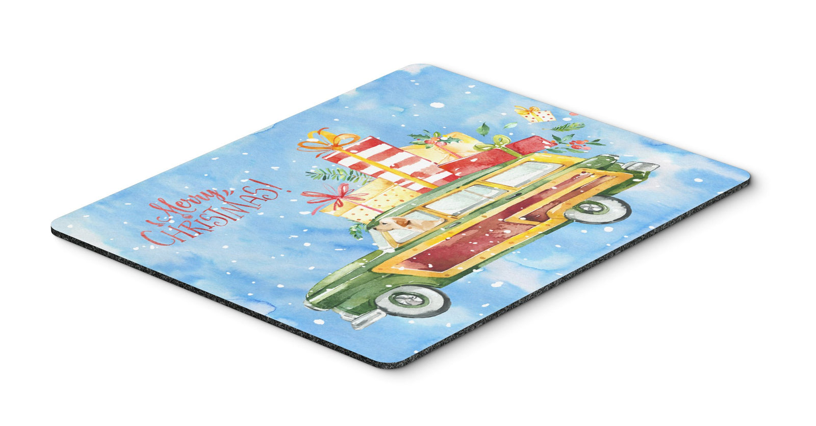 Merry Christmas Labrador Retriever Yellow Mouse Pad, Hot Pad or Trivet CK2459MP by Caroline's Treasures