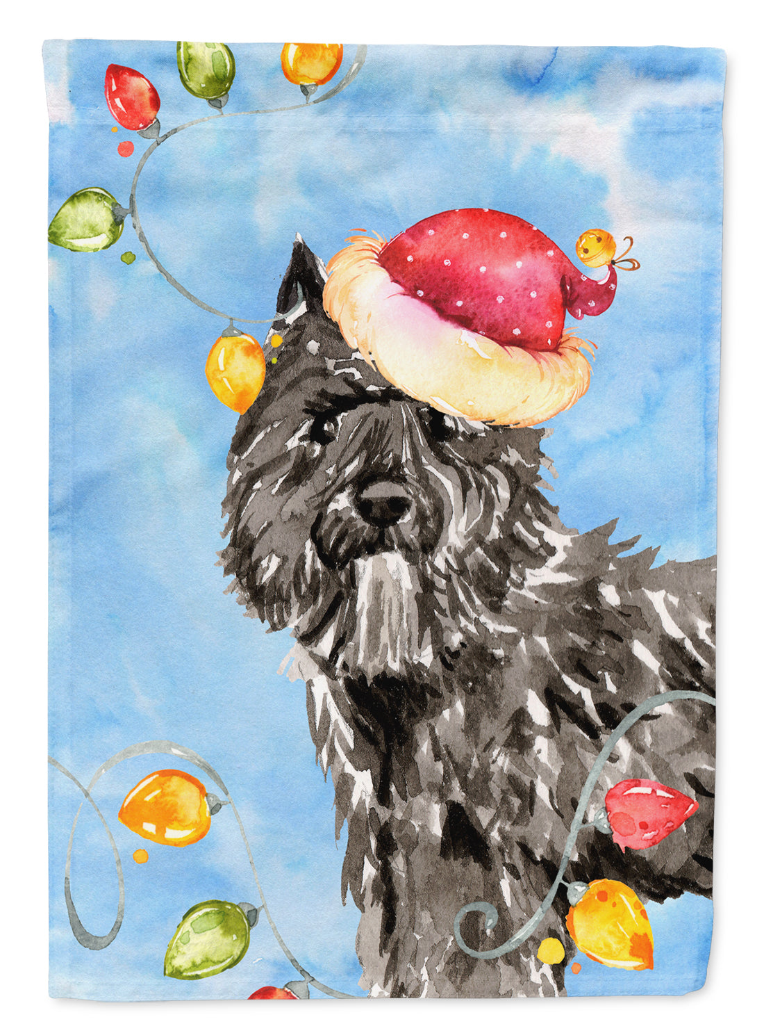 Christmas Lights Bouvier des Flandres Flag Canvas House Size CK2470CHF  the-store.com.