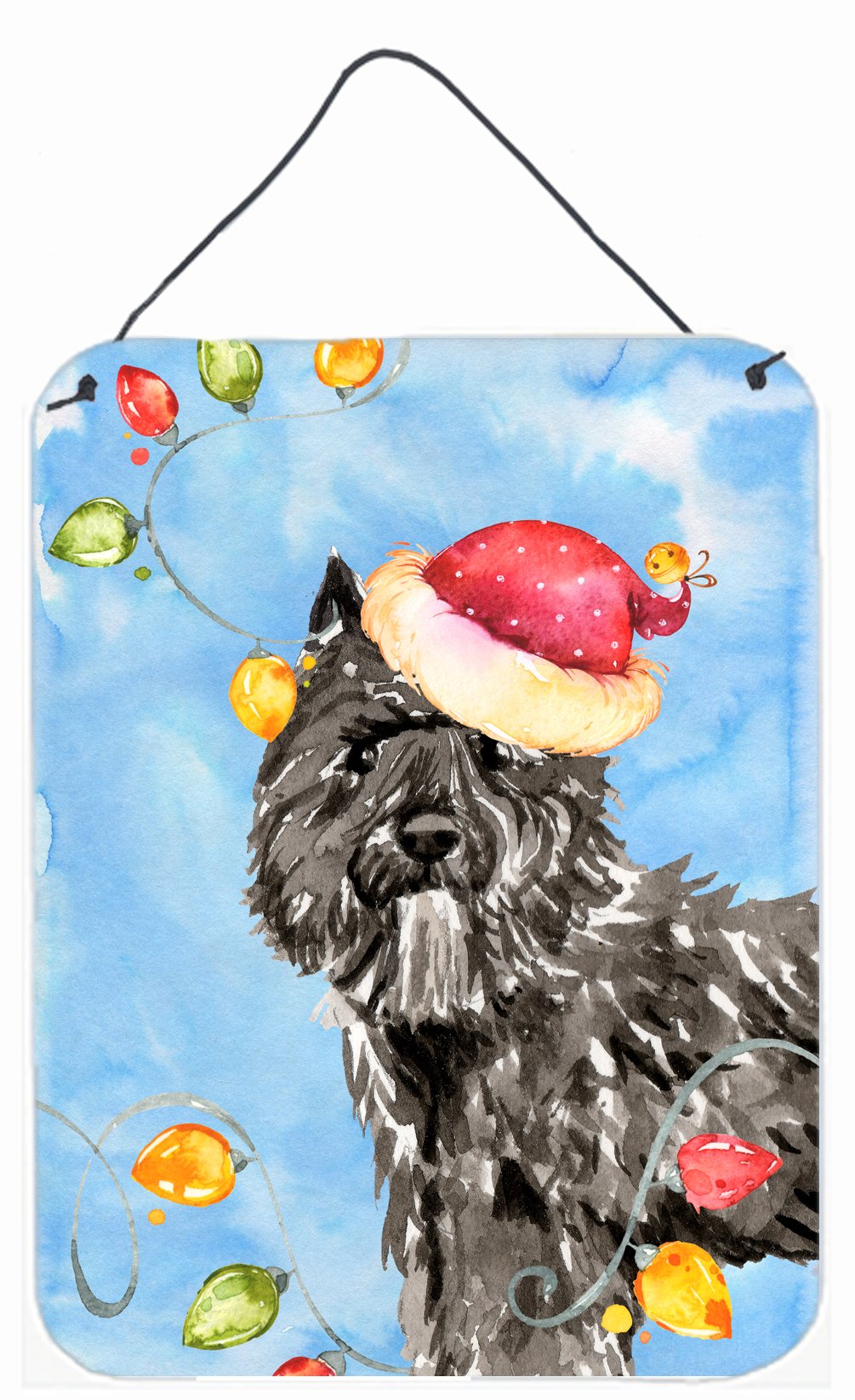 Christmas Lights Bouvier des Flandres Wall or Door Hanging Prints CK2470DS1216 by Caroline&#39;s Treasures