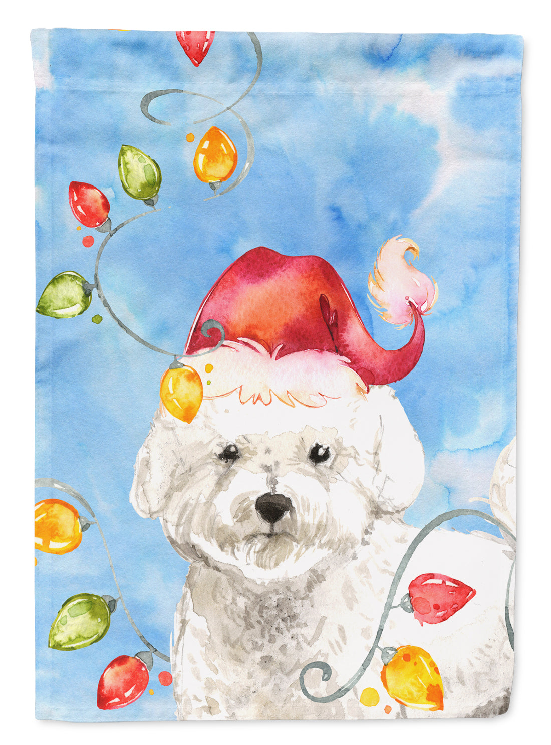 Christmas Lights Bichon Frise Flag Canvas House Size CK2472CHF  the-store.com.