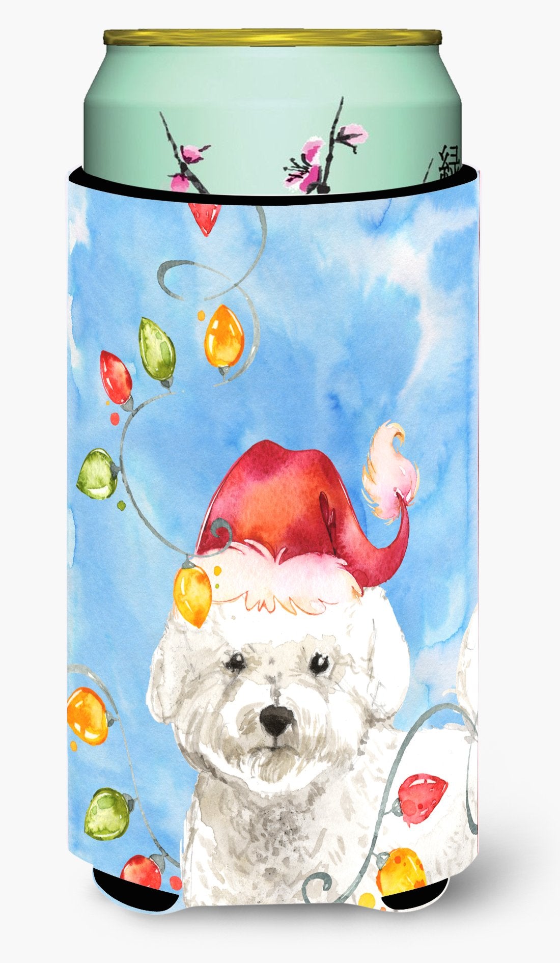 Christmas Lights Bichon Frise Tall Boy Beverage Insulator Hugger CK2472TBC by Caroline's Treasures