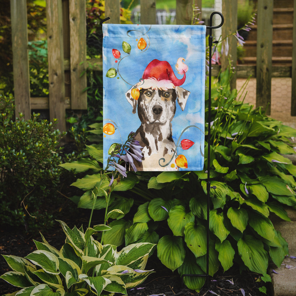 Christmas Lights Catahoula Leopard Dog Flag Garden Size CK2475GF  the-store.com.