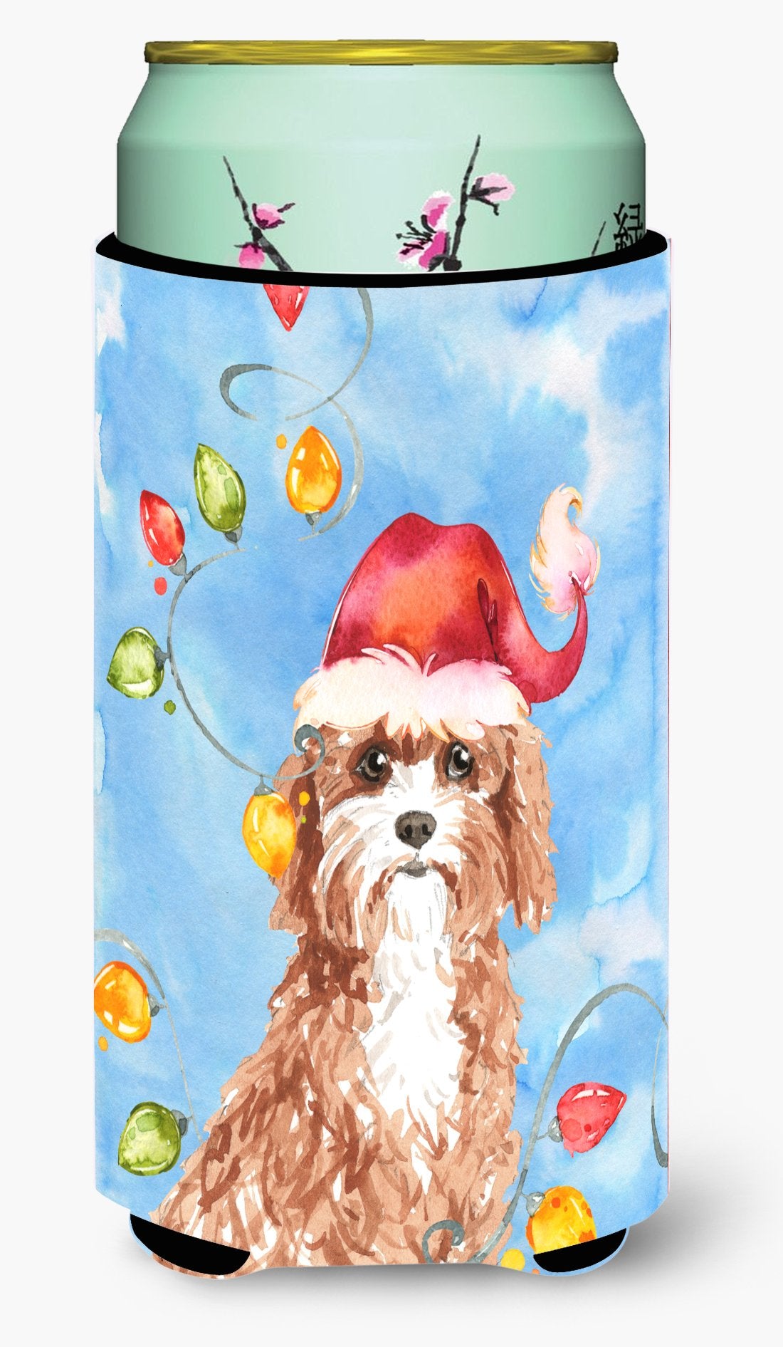 Christmas Lights Cavapoo Tall Boy Beverage Insulator Hugger CK2476TBC by Caroline&#39;s Treasures