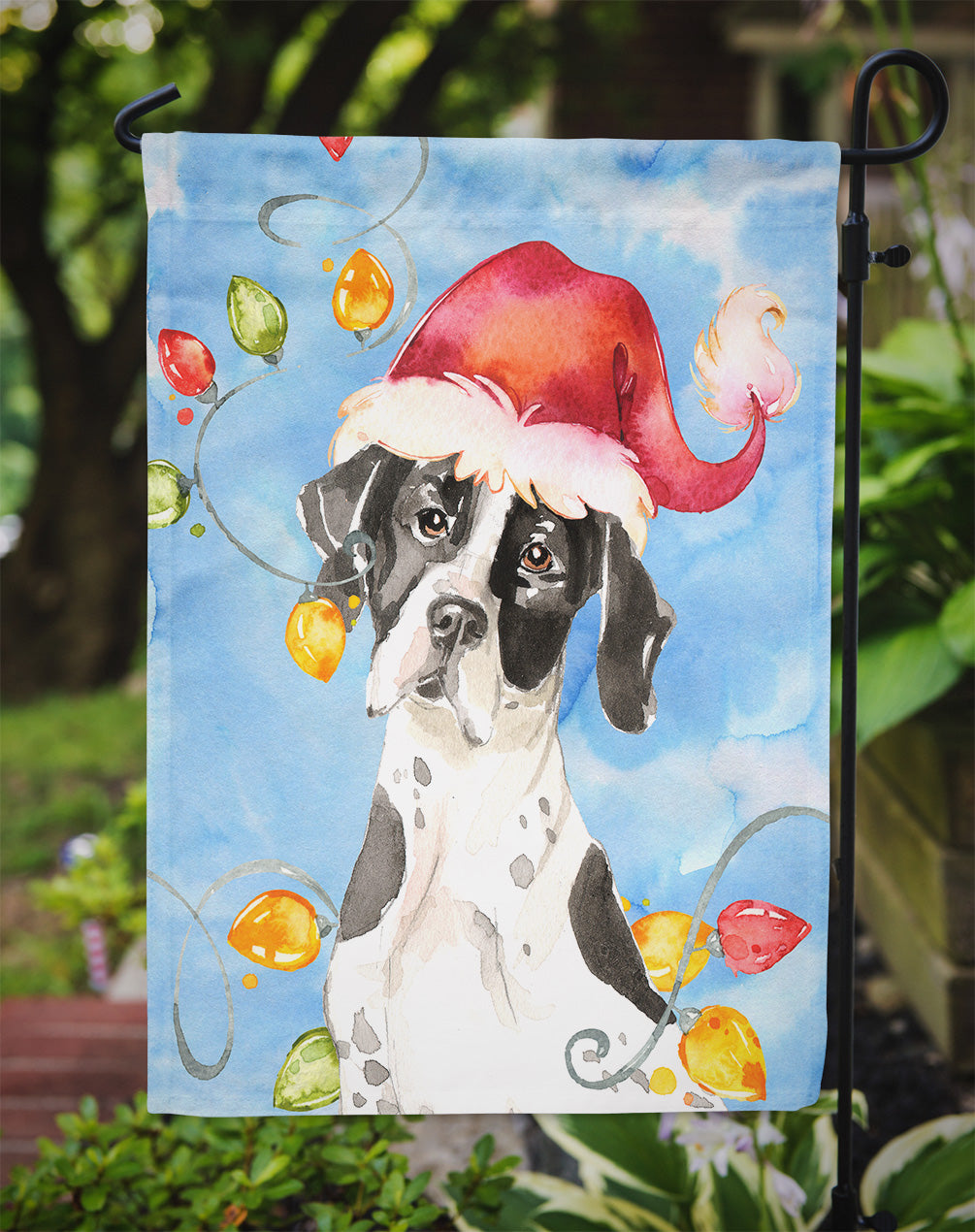 Christmas Lights English Pointer Flag Garden Size CK2477GF  the-store.com.