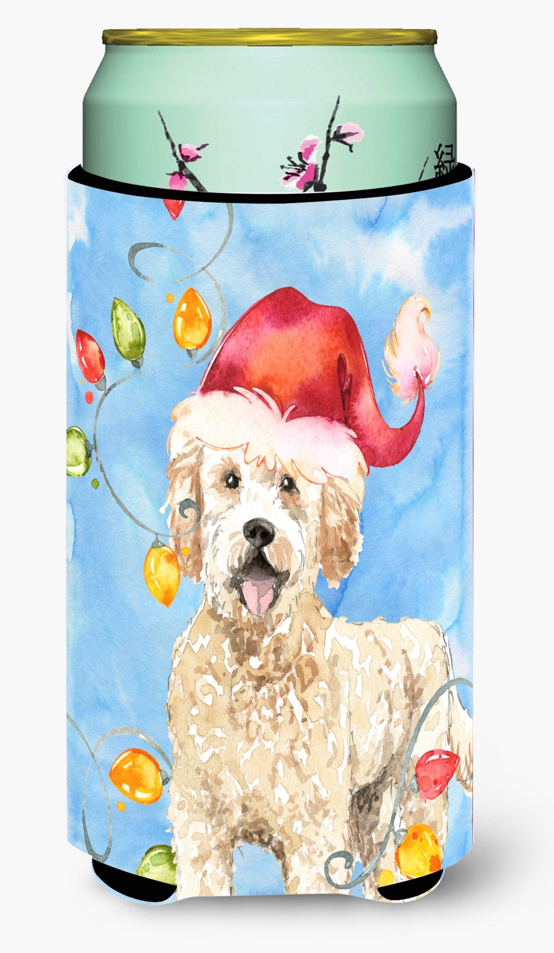 Christmas Lights Goldendoodle Tall Boy Beverage Insulator Hugger CK2478TBC by Caroline's Treasures