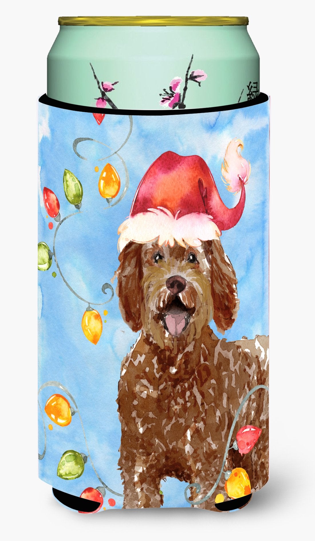 Christmas Lights Labradoodle Tall Boy Beverage Insulator Hugger CK2482TBC by Caroline's Treasures