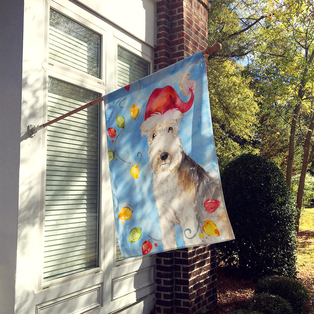 Christmas Lights Lakeland Terrier Flag Canvas House Size CK2483CHF  the-store.com.