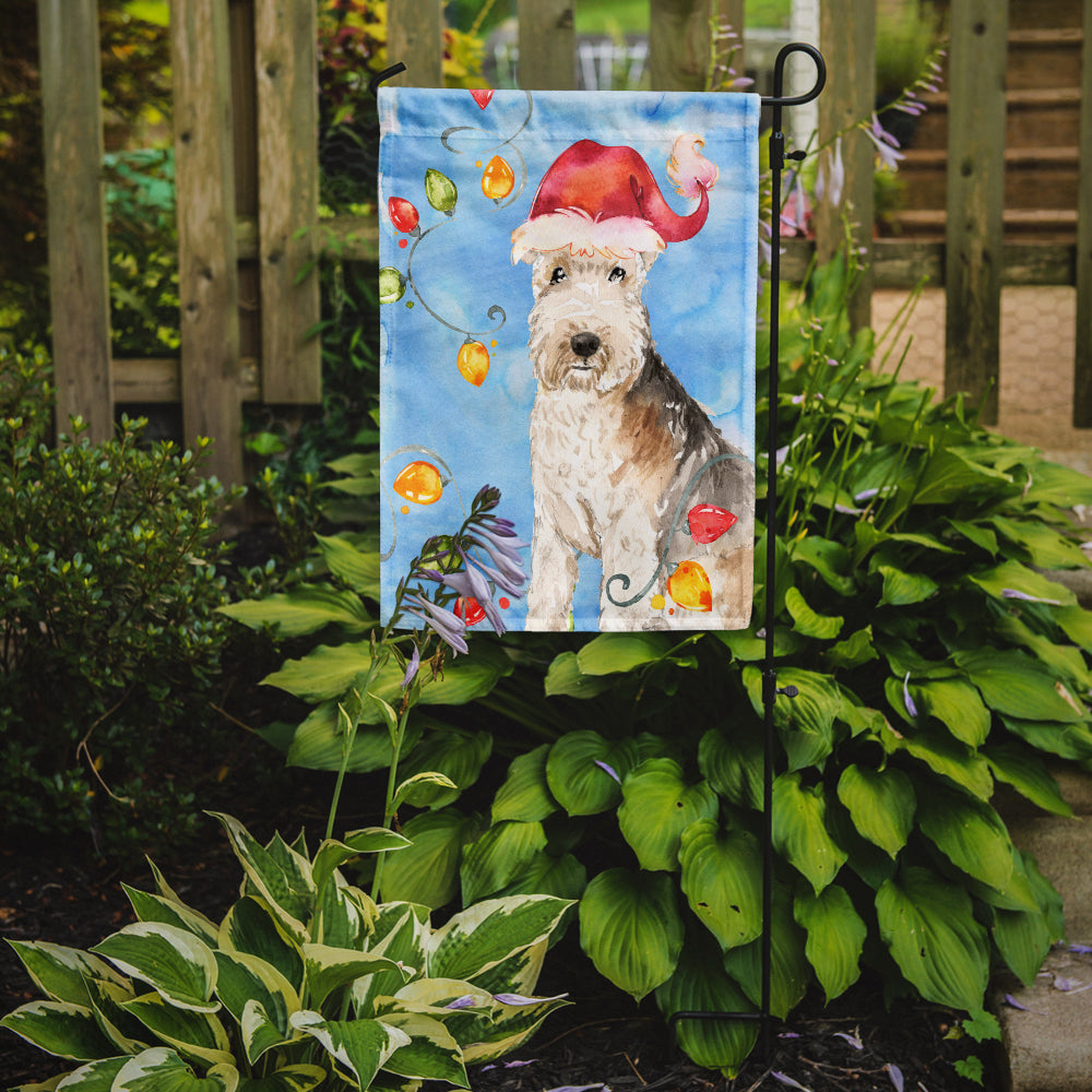 Christmas Lights Lakeland Terrier Flag Garden Size CK2483GF  the-store.com.