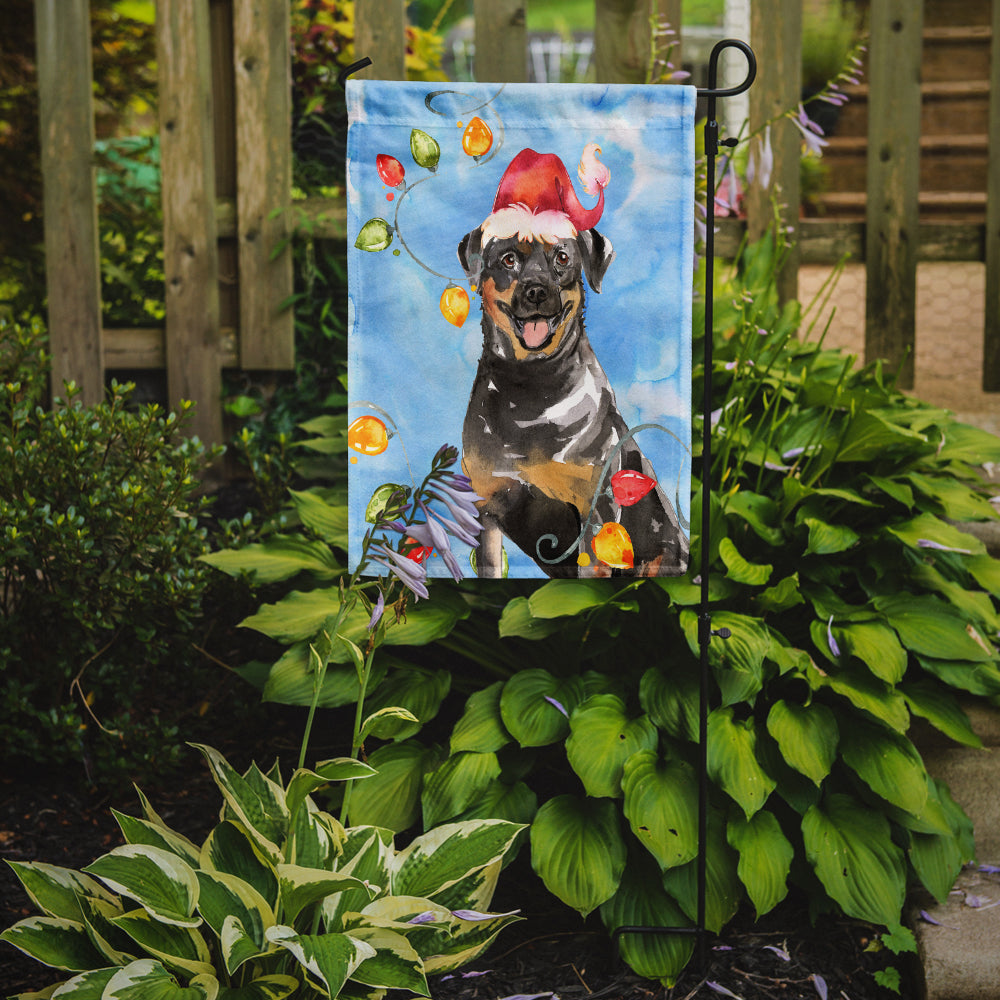 Christmas Lights Rottweiler Flag Garden Size CK2488GF  the-store.com.