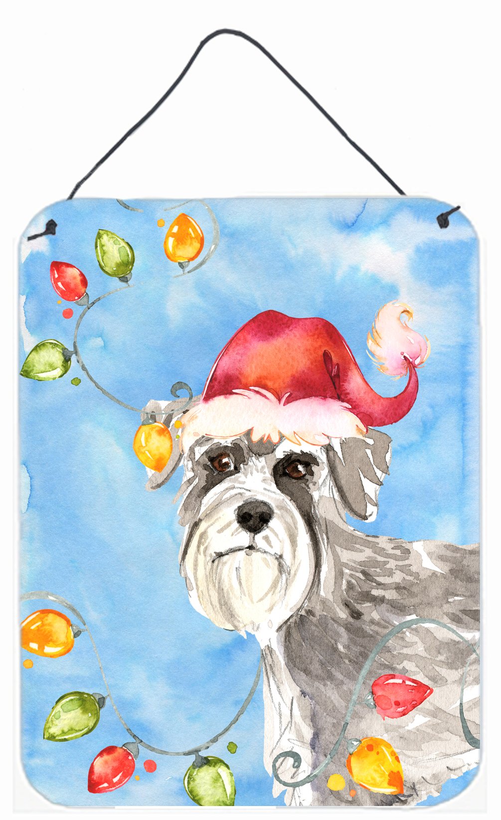 Christmas Lights Schnauzer #2 Wall or Door Hanging Prints CK2490DS1216 by Caroline's Treasures