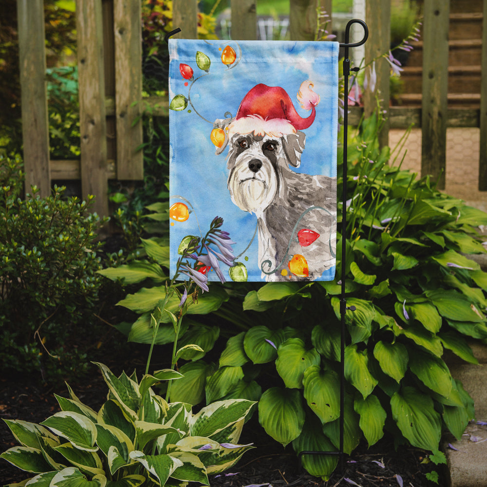 Christmas Lights Schnauzer #2 Flag Garden Size CK2490GF  the-store.com.