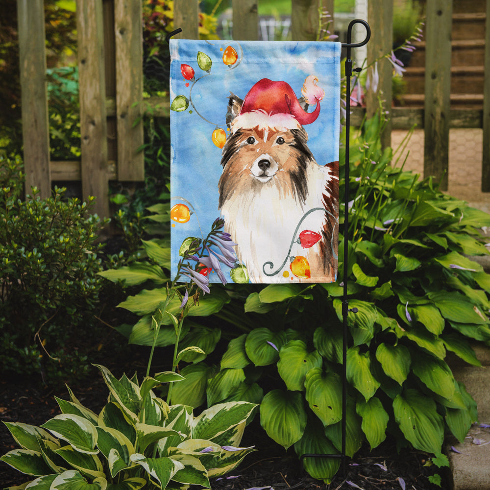 Christmas Lights Sheltie Flag Garden Size CK2492GF  the-store.com.