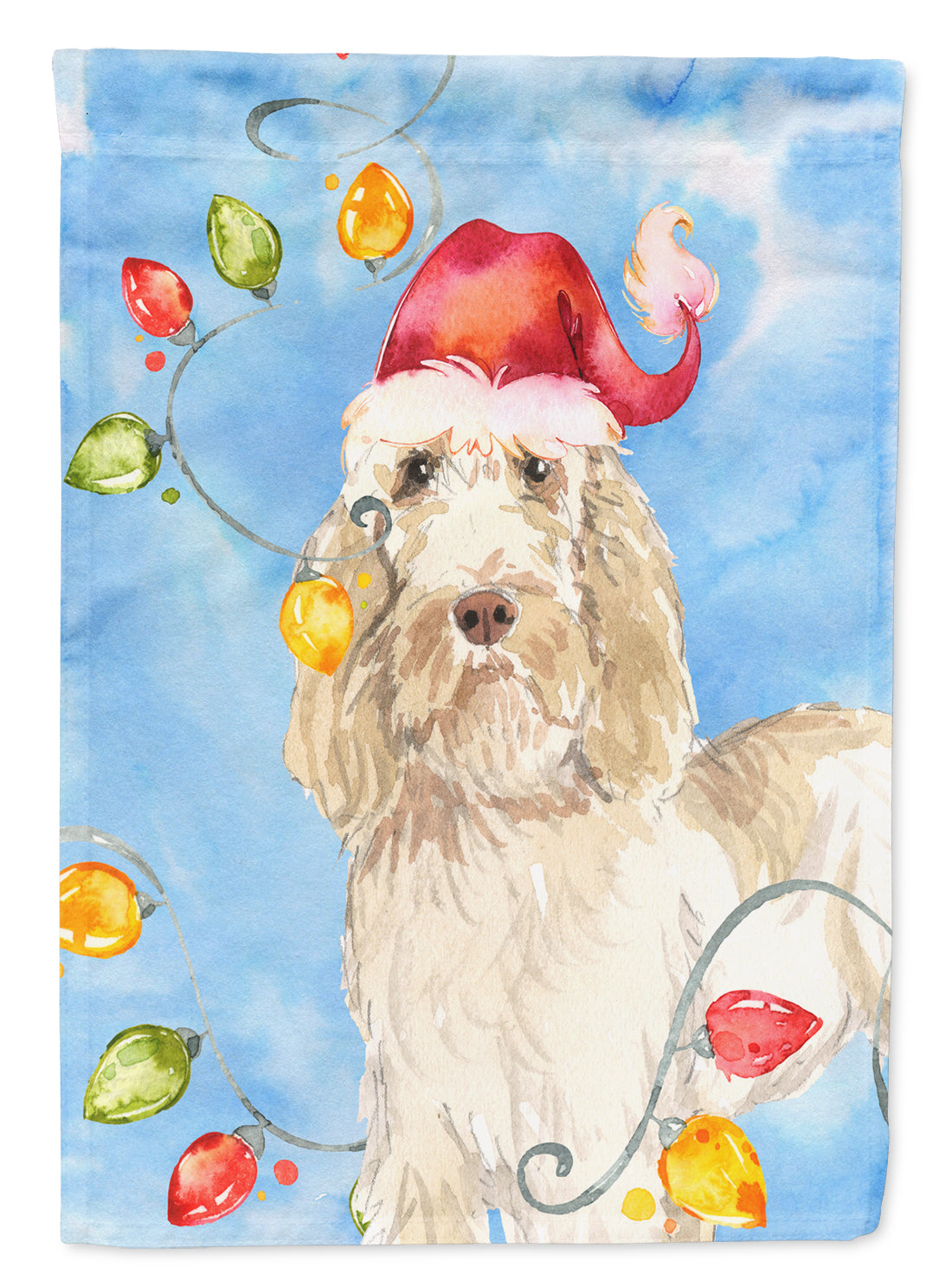 Christmas Lights Spinone Italiano Flag Garden Size CK2496GF  the-store.com.