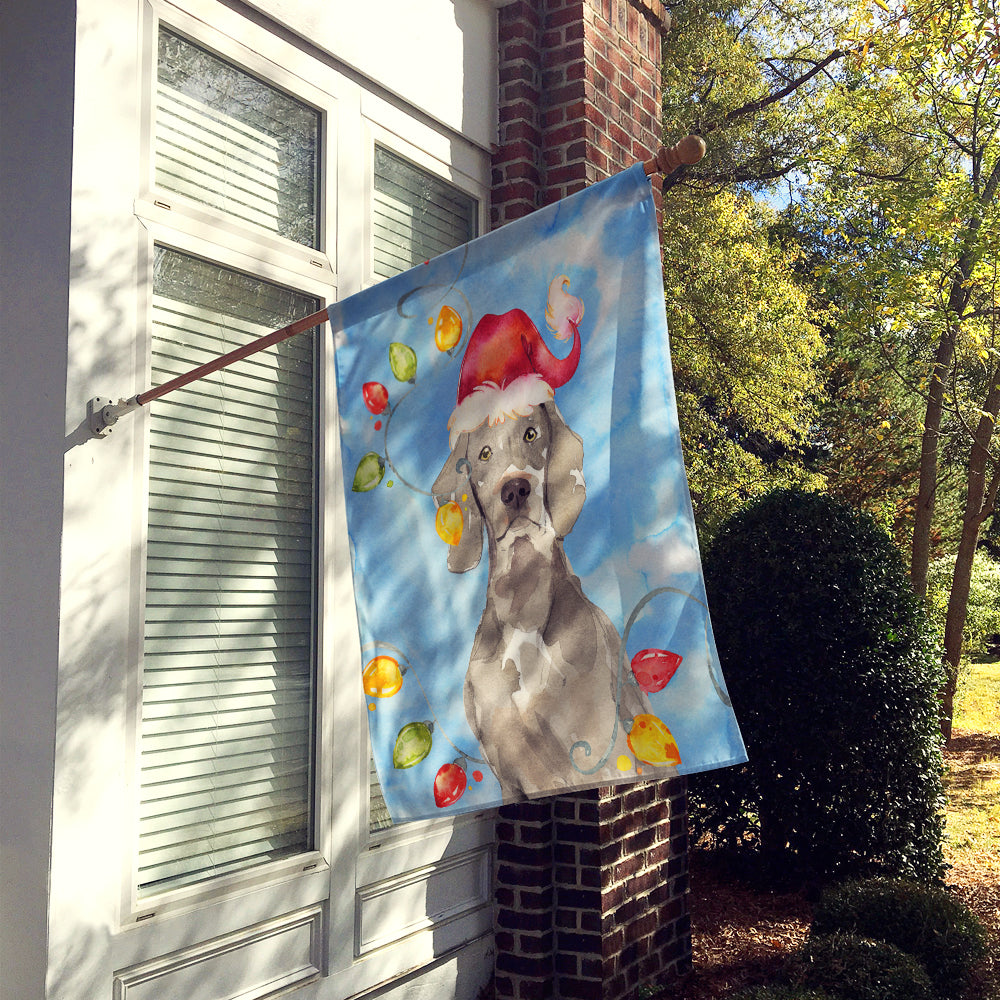 Christmas Lights Weimaraner Flag Canvas House Size CK2497CHF  the-store.com.