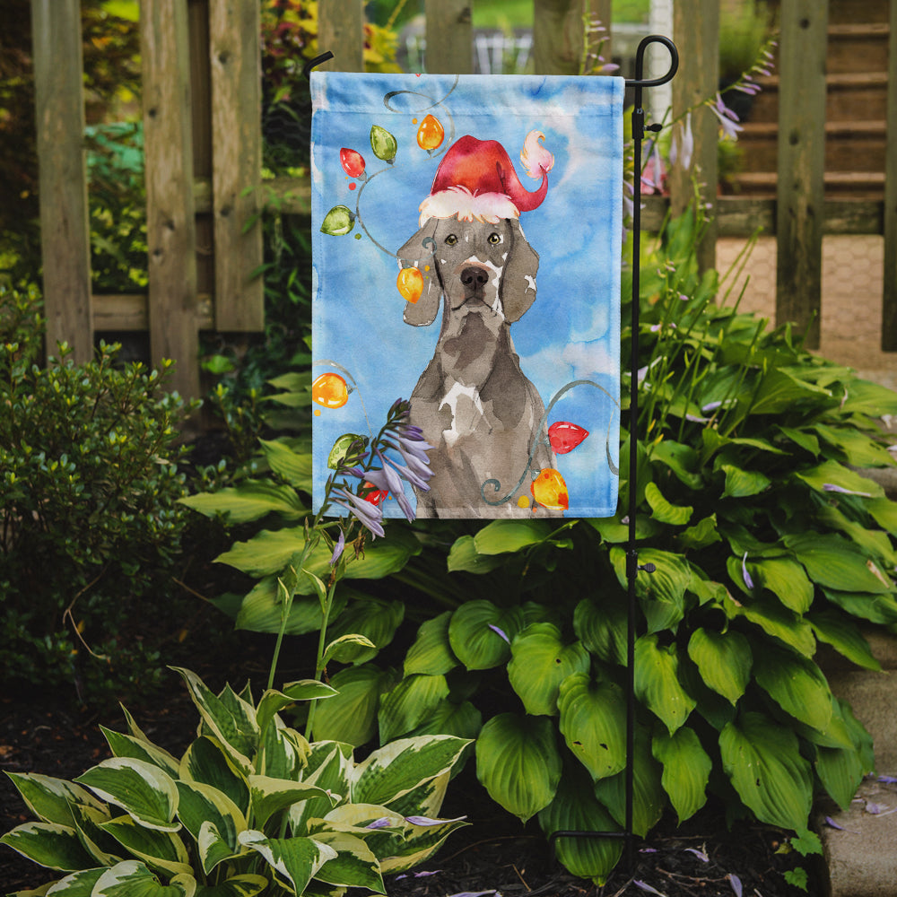 Christmas Lights Weimaraner Flag Garden Size CK2497GF  the-store.com.