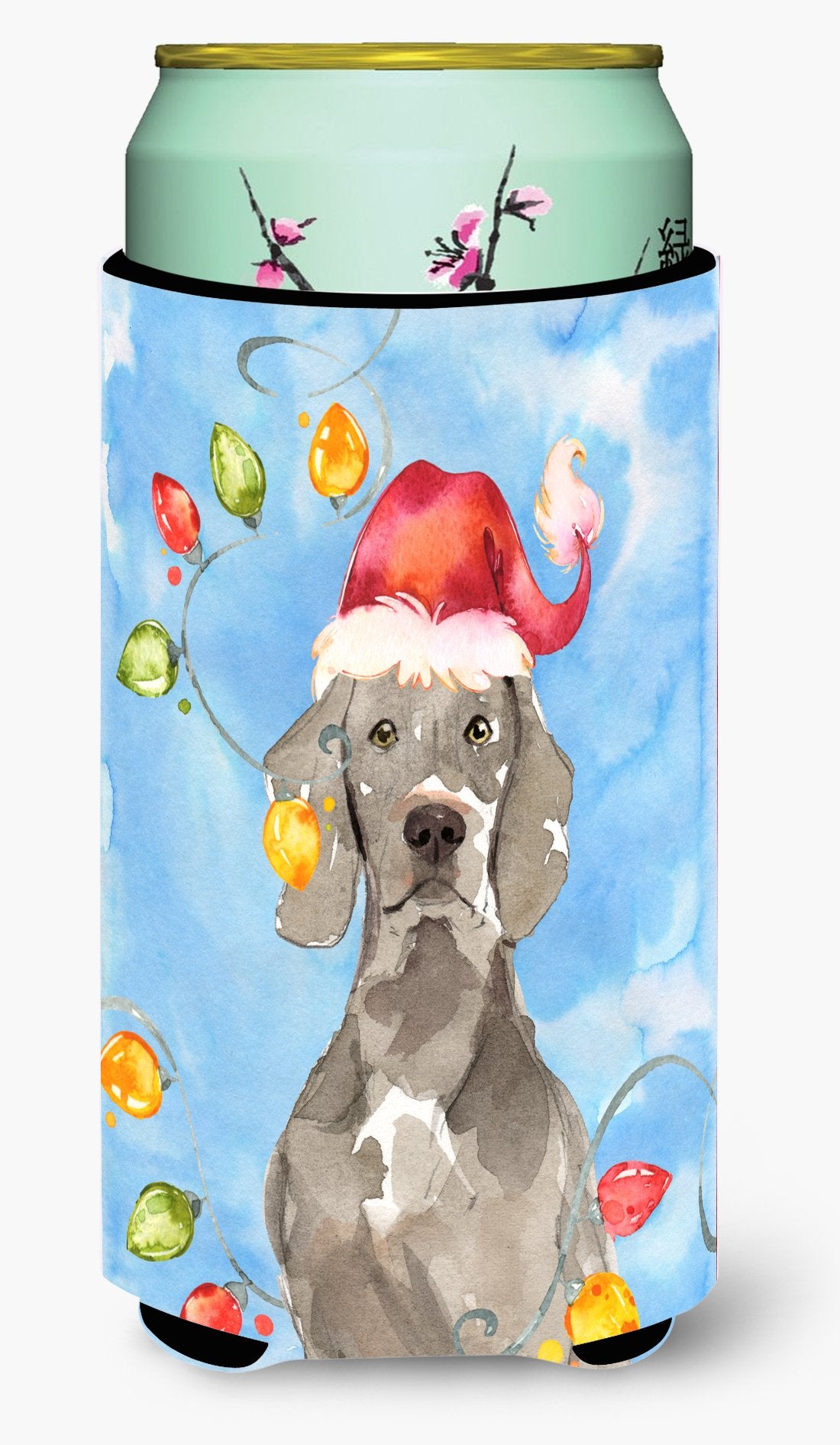 Christmas Lights Weimaraner Tall Boy Beverage Insulator Hugger CK2497TBC by Caroline's Treasures