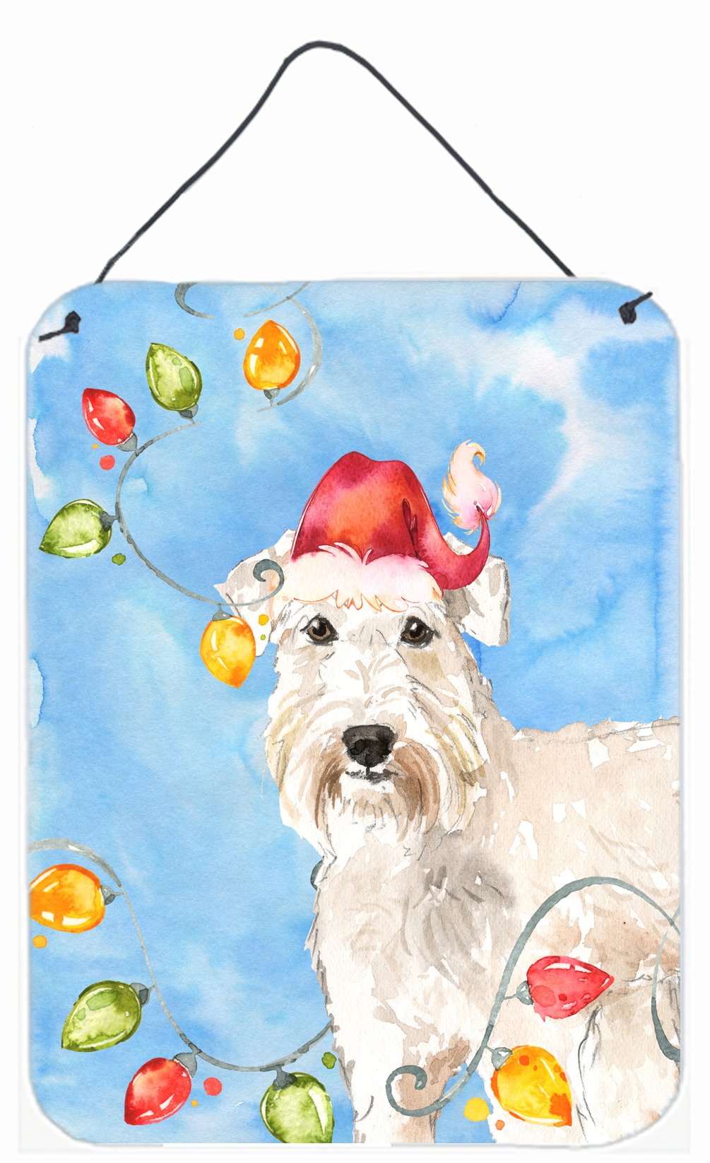 Christmas Lights Wheaten Terrier Wall or Door Hanging Prints CK2499DS1216 by Caroline's Treasures