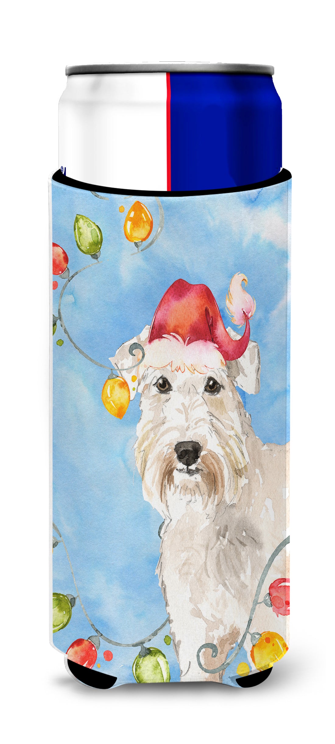 Christmas Lights Wheaten Terrier  Ultra Hugger for slim cans CK2499MUK  the-store.com.