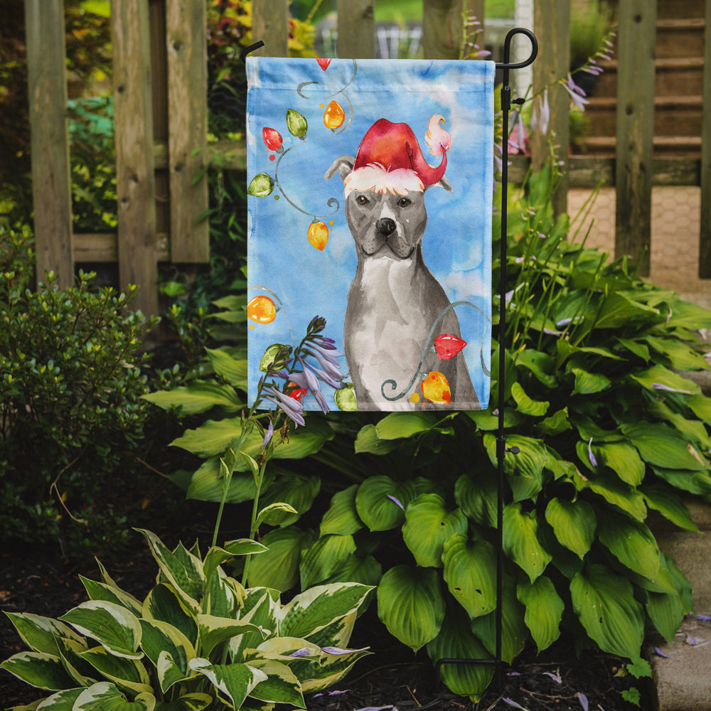 Christmas Lights Staffordshire Bull Terrier Flag Garden Size CK2502GF  the-store.com.