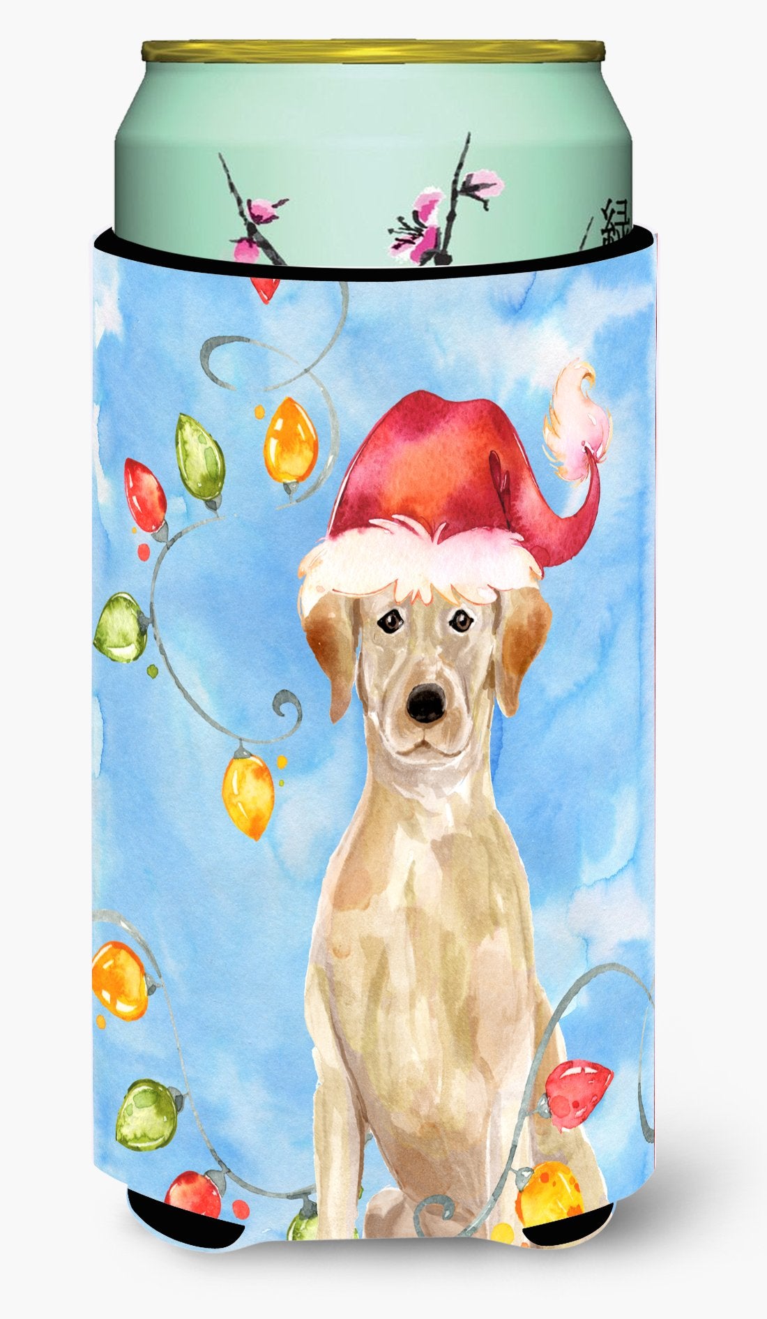 Christmas Lights Yellow Labrador Retriever Tall Boy Beverage Insulator Hugger CK2507TBC by Caroline&#39;s Treasures