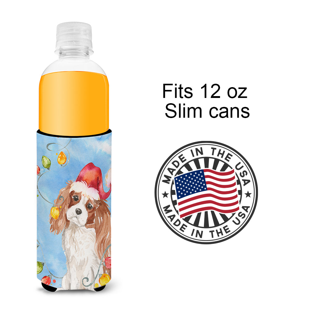 Christmas Lights Blenheim Cavalier Spaniel  Ultra Hugger for slim cans CK2509MUK  the-store.com.