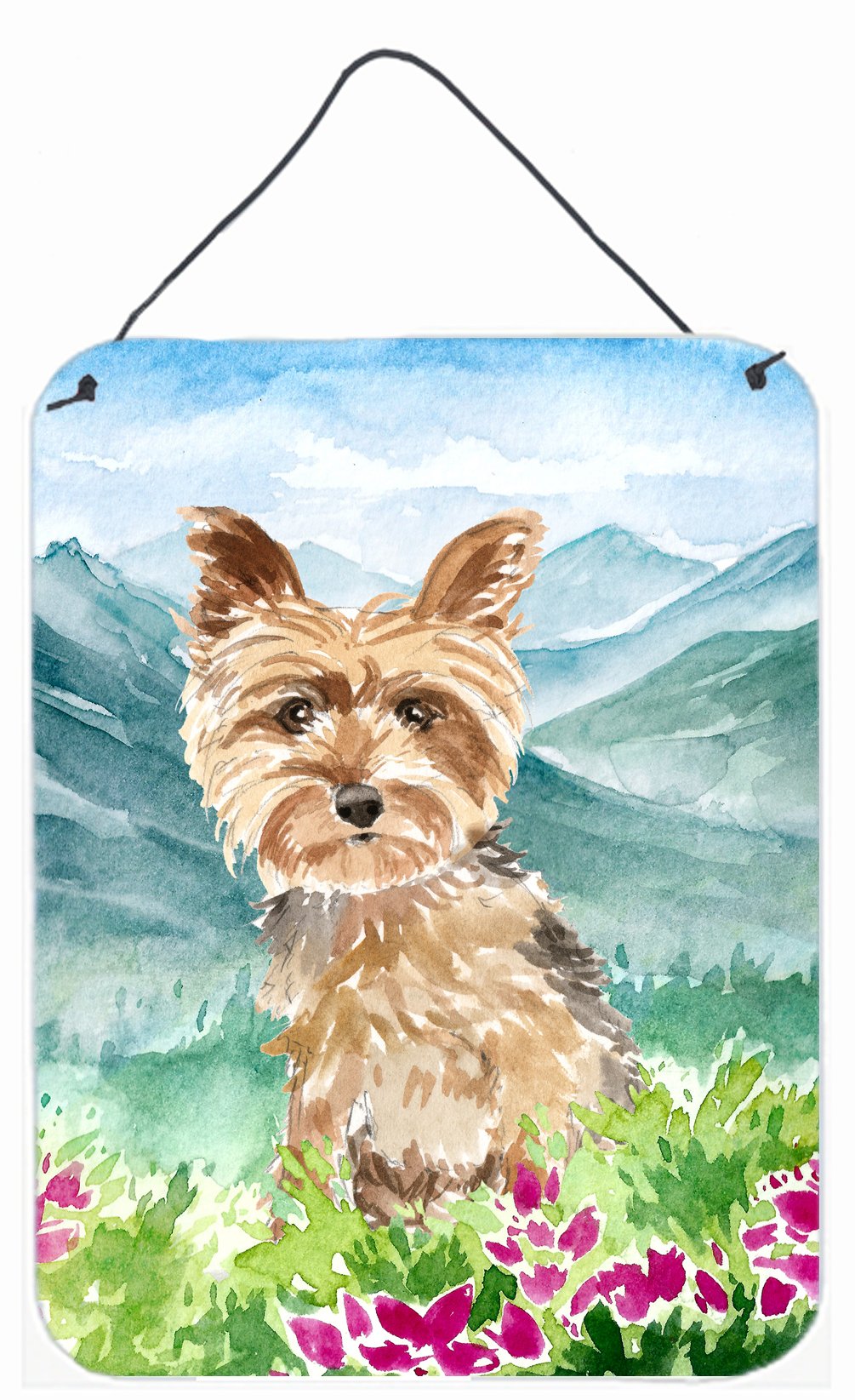 Mountian Flowers Yorkshire Terrier Yorkie Wall or Door Hanging Prints CK2512DS1216 by Caroline's Treasures