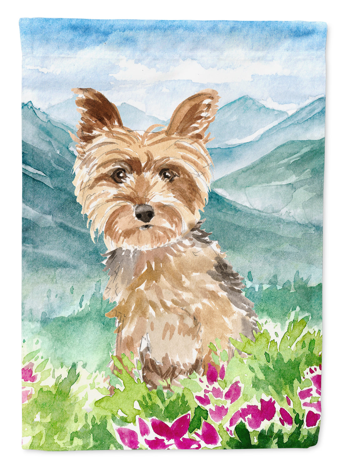 Mountian Flowers Yorkshire Terrier Yorkie Flag Garden Size CK2512GF  the-store.com.