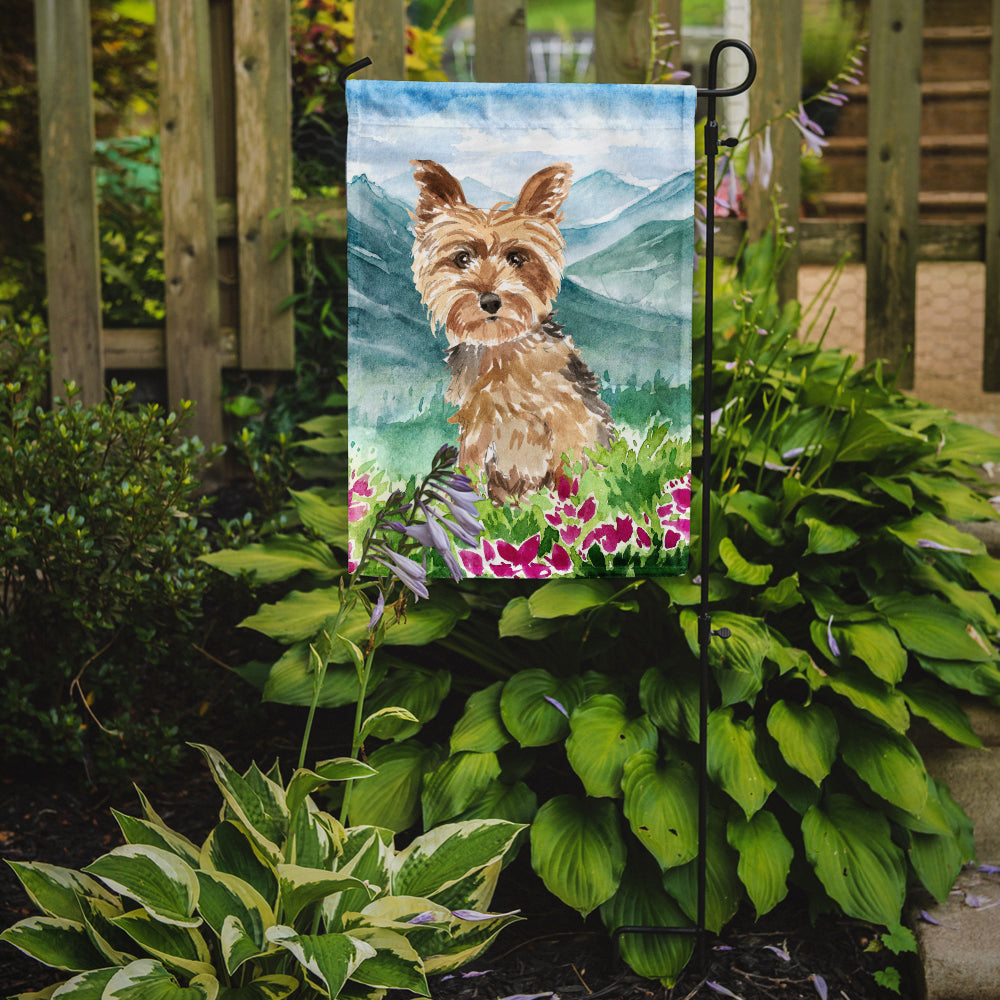 Mountian Flowers Yorkshire Terrier Yorkie Flag Garden Size CK2512GF  the-store.com.