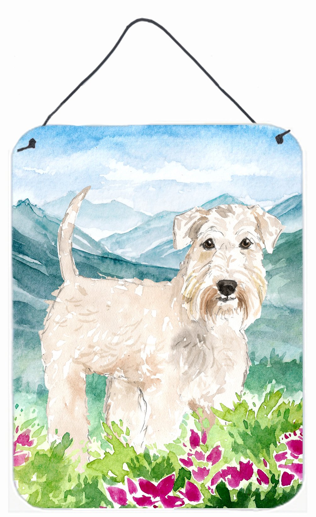 Mountian Flowers Wheaten Terrier Wall or Door Hanging Prints CK2515DS1216 by Caroline's Treasures