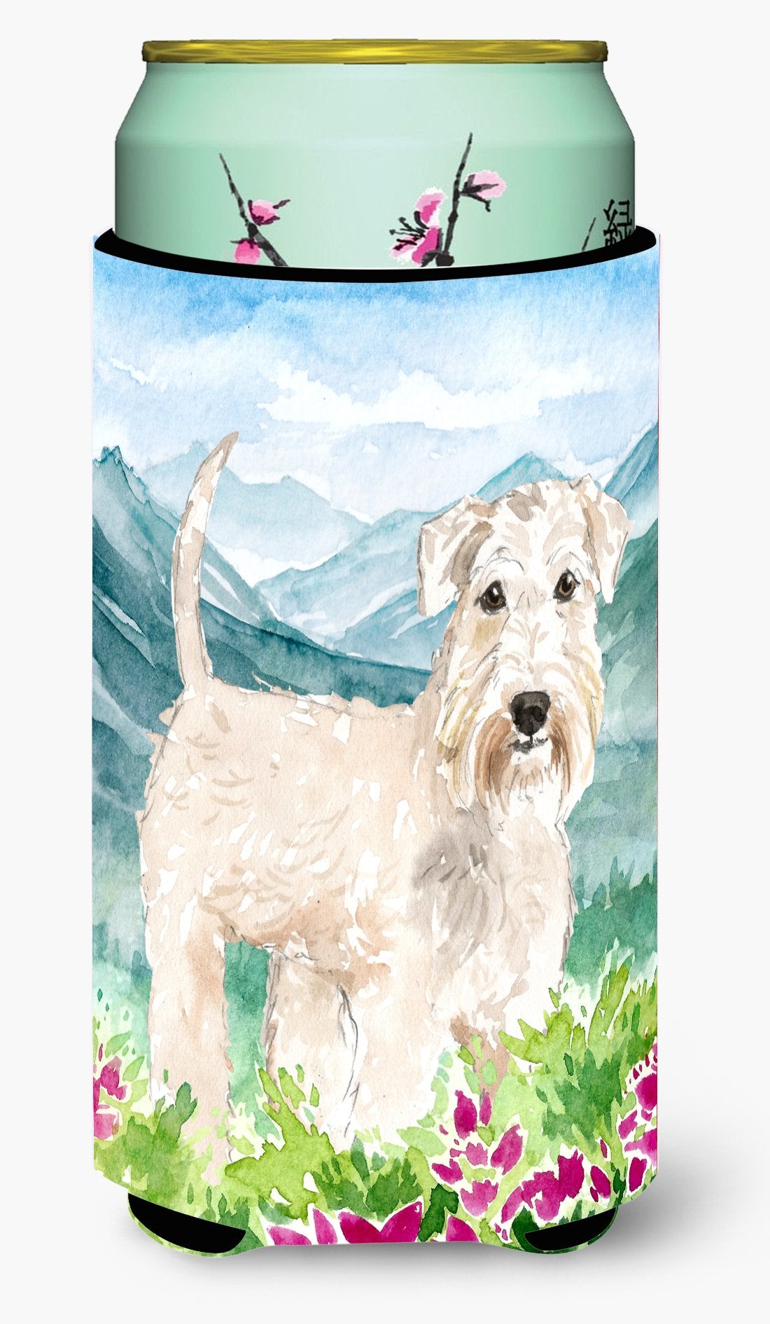 Mountian Flowers Wheaten Terrier Tall Boy Beverage Insulator Hugger CK2515TBC by Caroline's Treasures