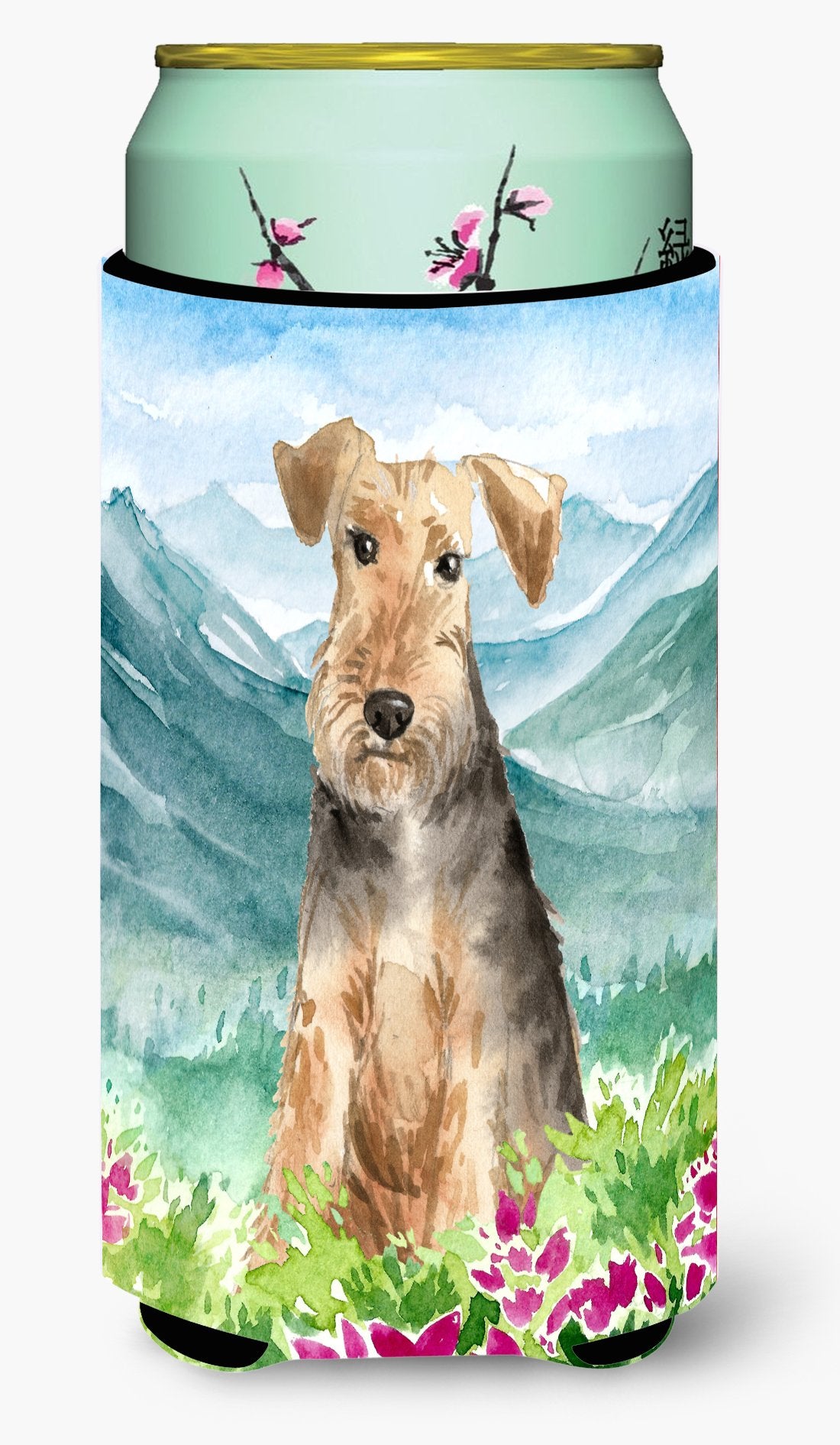 Mountian Flowers Welsh Terrier Tall Boy Beverage Insulator Hugger CK2516TBC by Caroline&#39;s Treasures