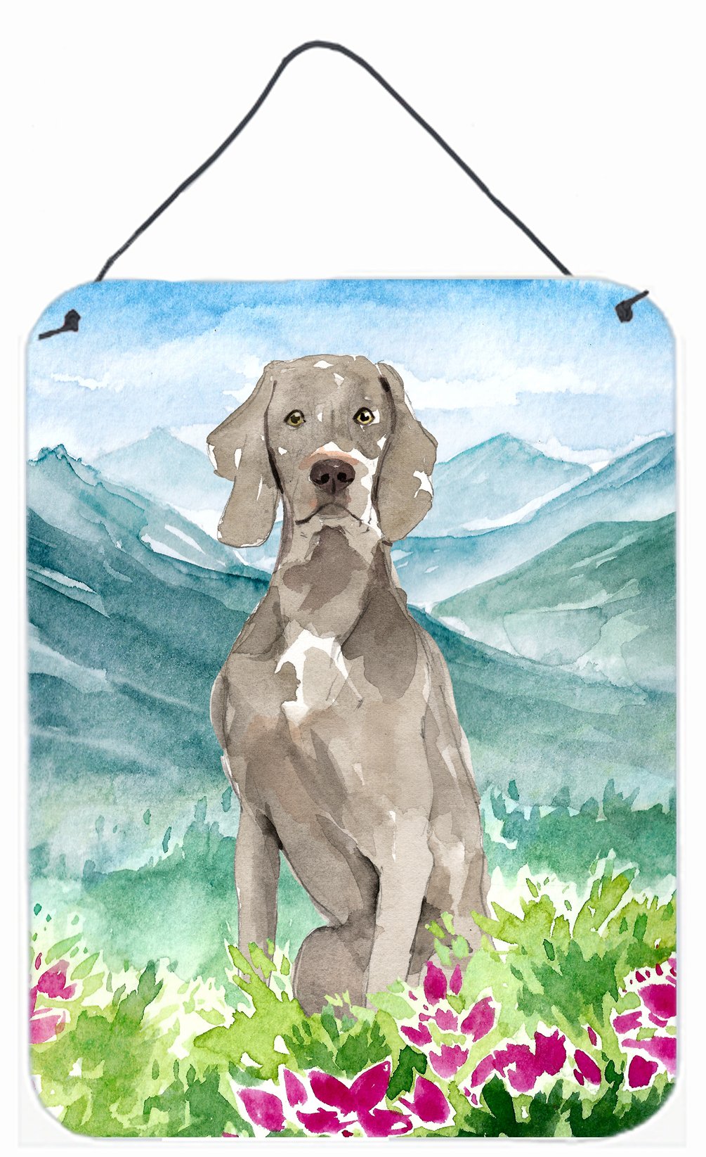 Mountian Flowers Weimaraner Wall or Door Hanging Prints CK2517DS1216 by Caroline's Treasures