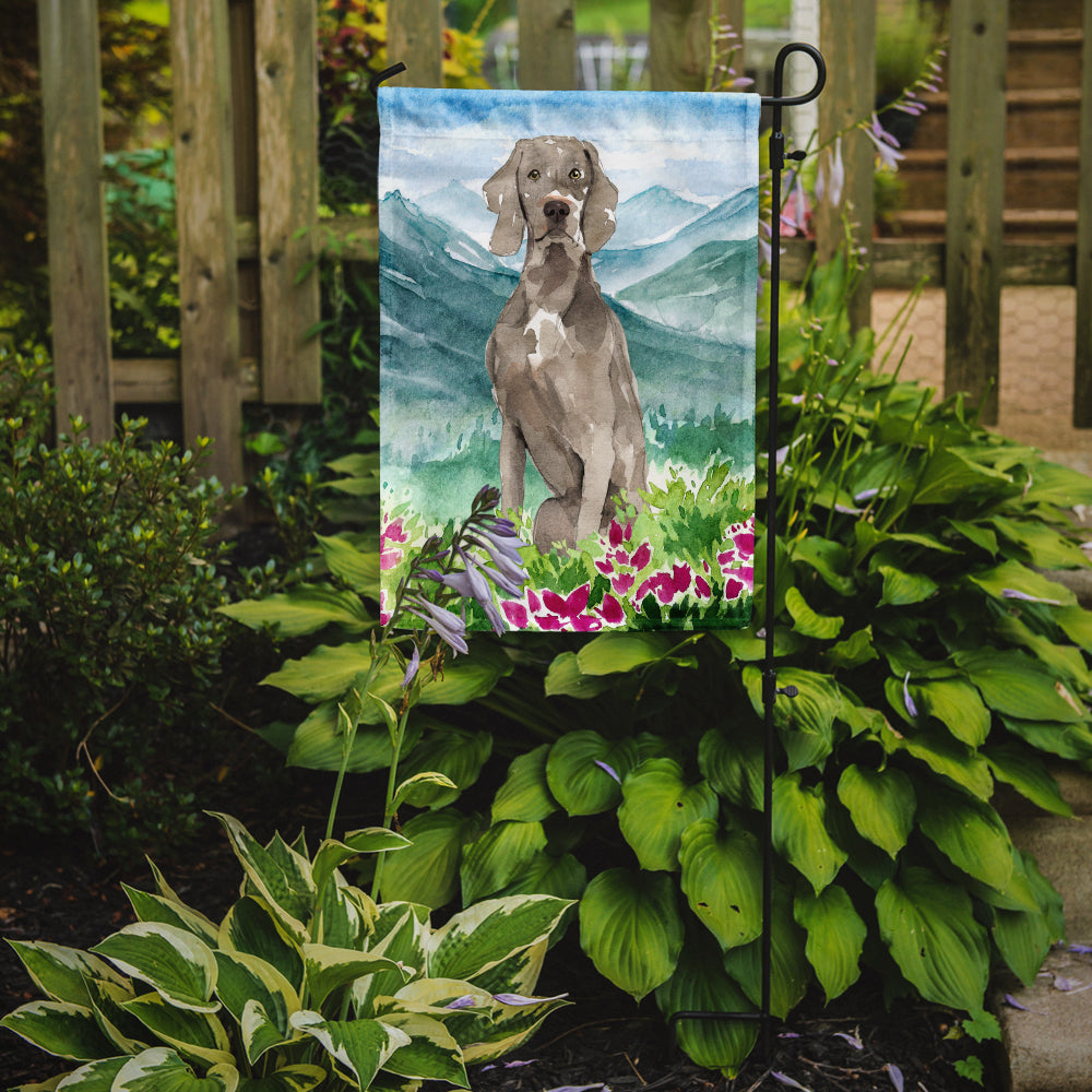 Mountian Flowers Weimaraner Flag Garden Size CK2517GF  the-store.com.